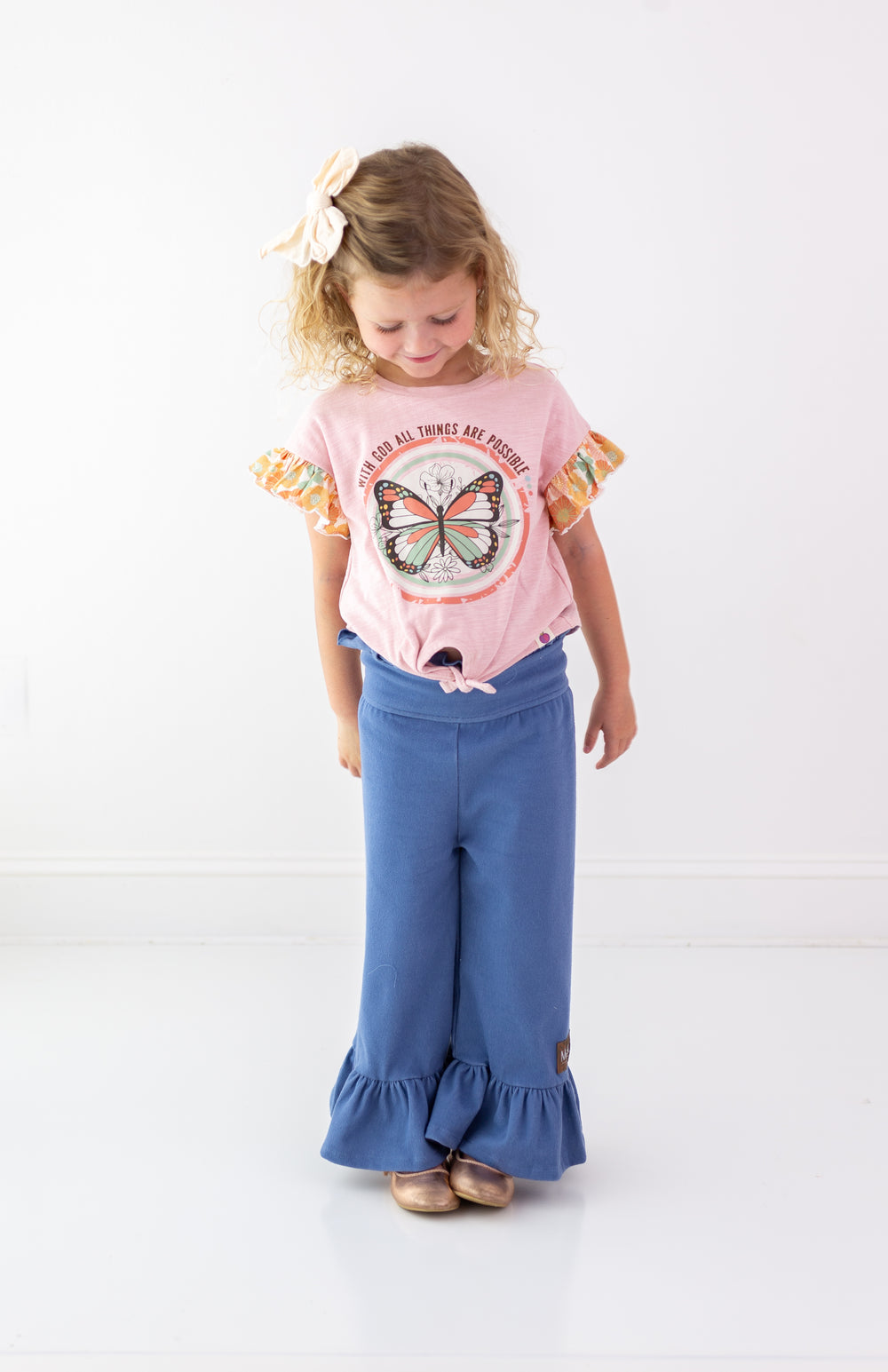 Things To Ruffle Vintage Eyelet Ruffle Tee - All Things Possible – Cheeky Plum