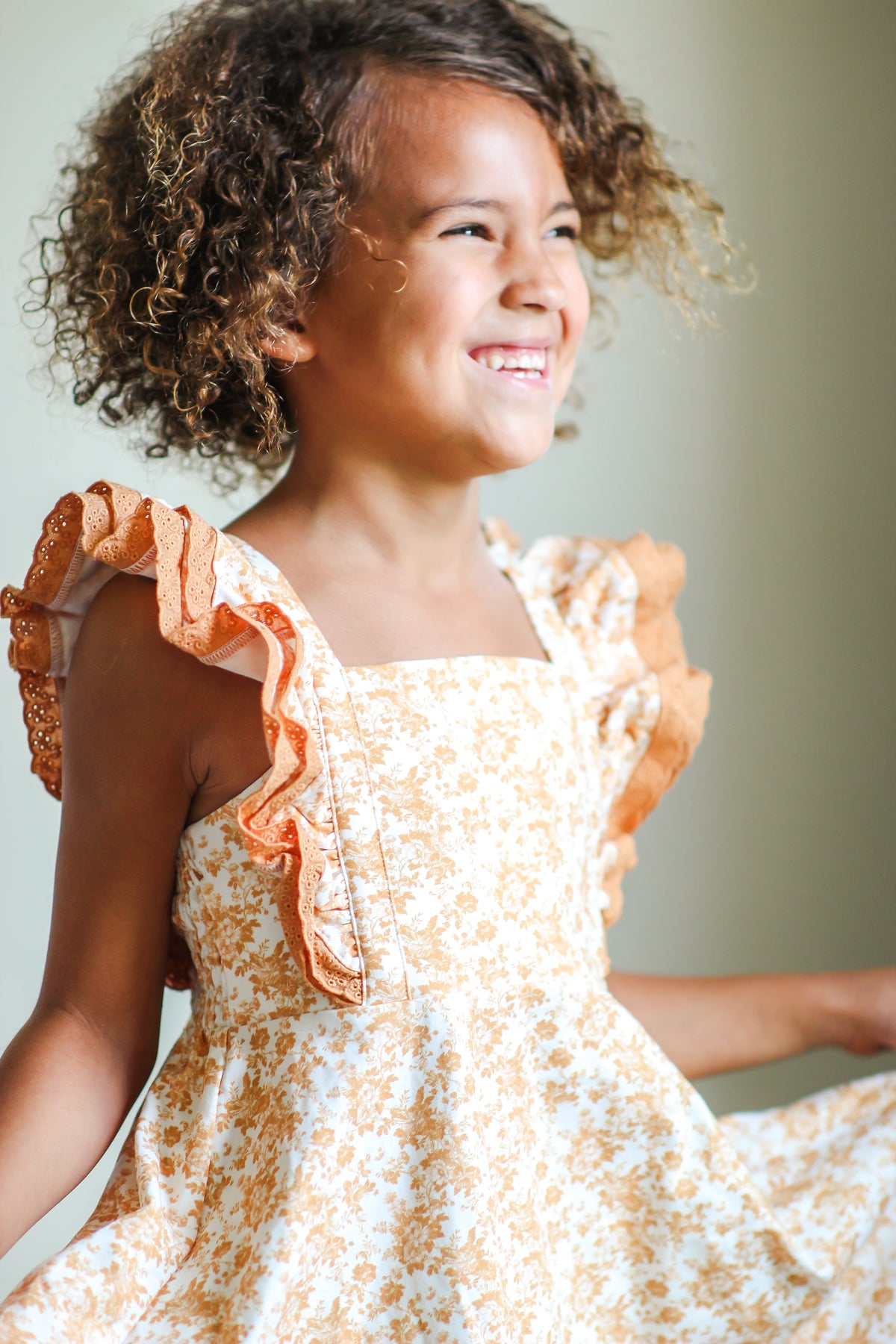 Drew Knit Dress - Butterscotch Bloom