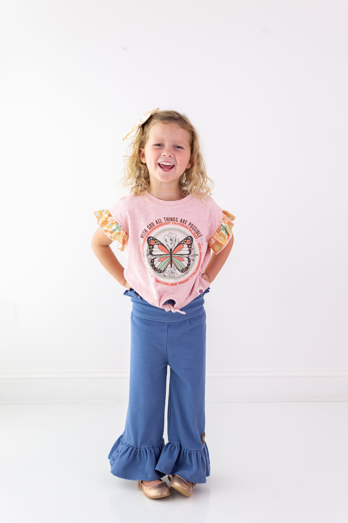 Things To Ruffle Vintage Eyelet Ruffle Tee - All Things Possible – Cheeky Plum