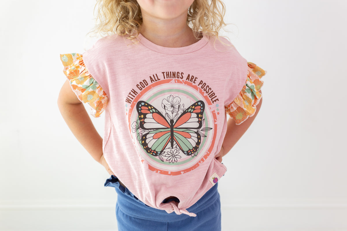 Vintage Eyelet Ruffle Tee - All Things Possible – Cheeky Plum