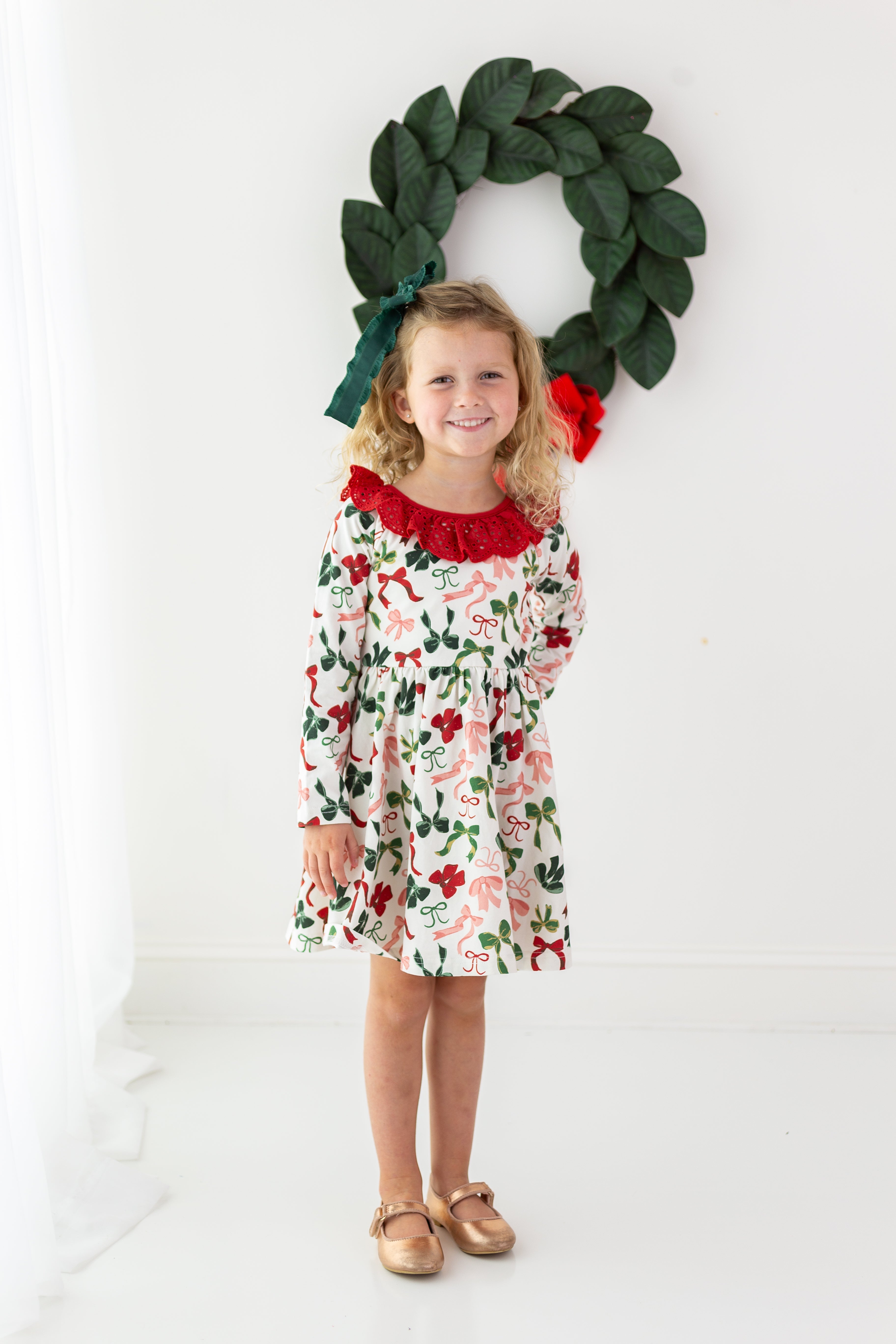 Penelope Knit Dress -Merry Bows (PRE-ORDER)