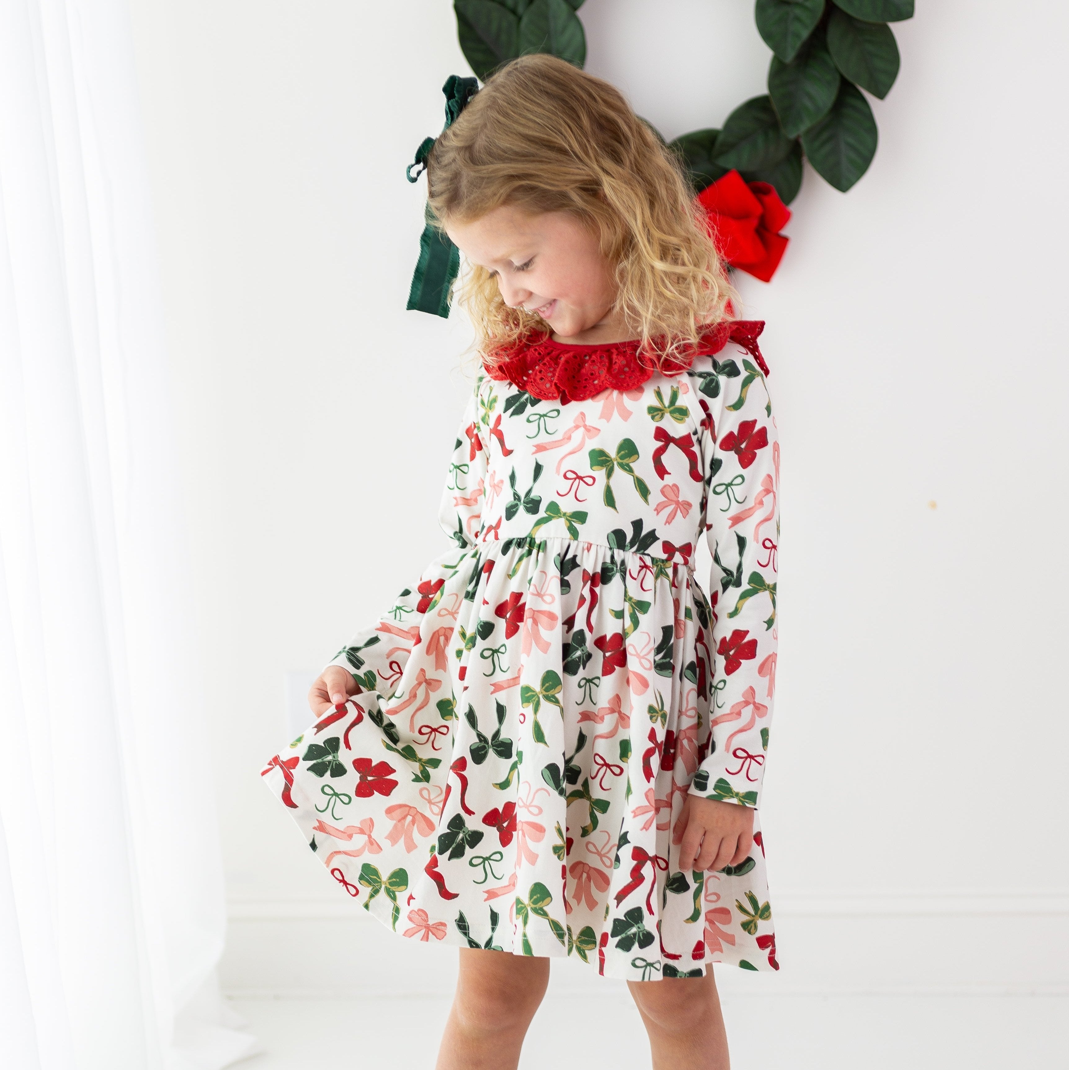 Penelope Knit Dress -Merry Bows (PRE-ORDER)