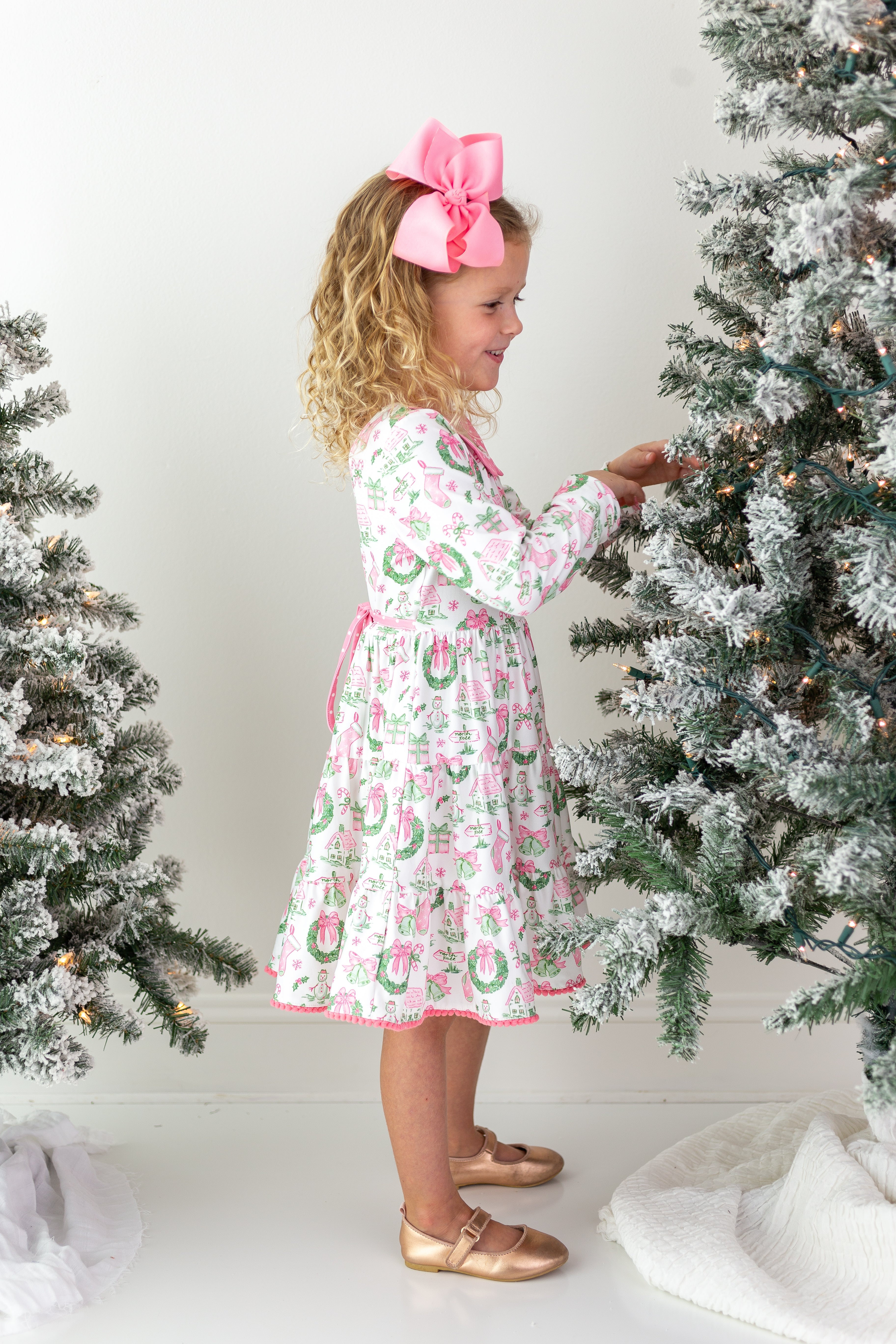 Annistyn Dress Little Pink Christmas