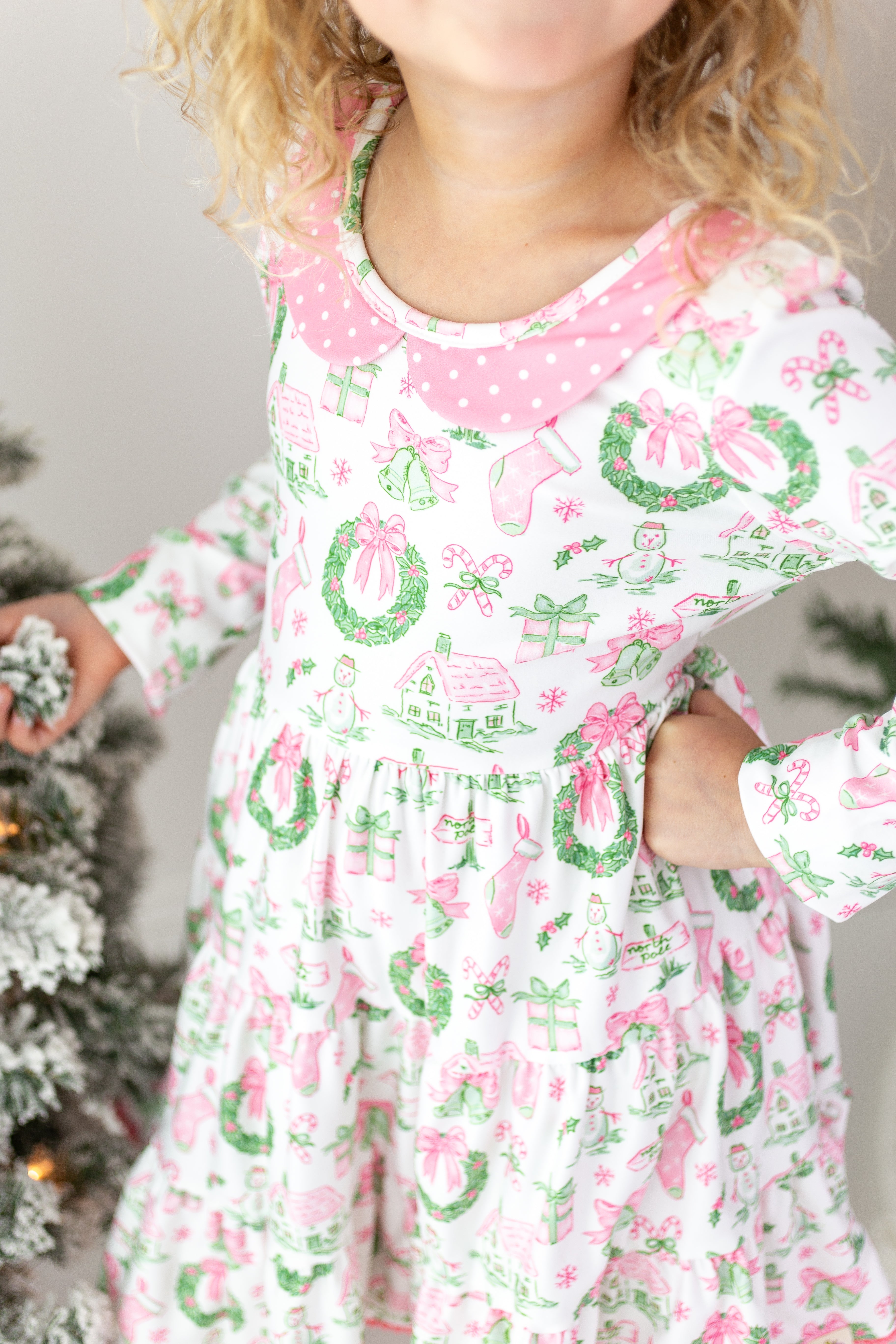 Annistyn Dress - Little Pink Christmas (PRE-ORDER)