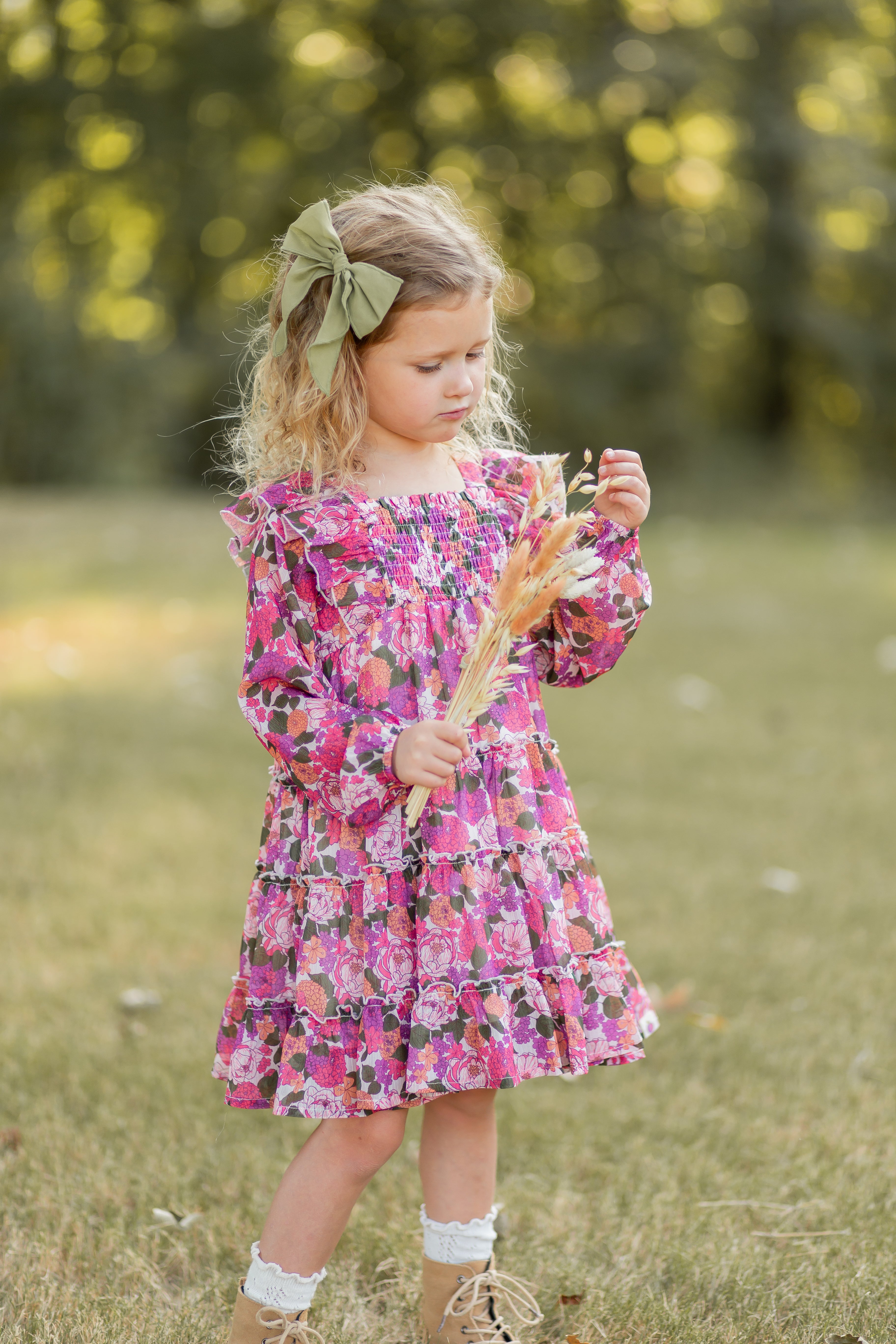 Brielle Shimmer Dress - Rustic Rose