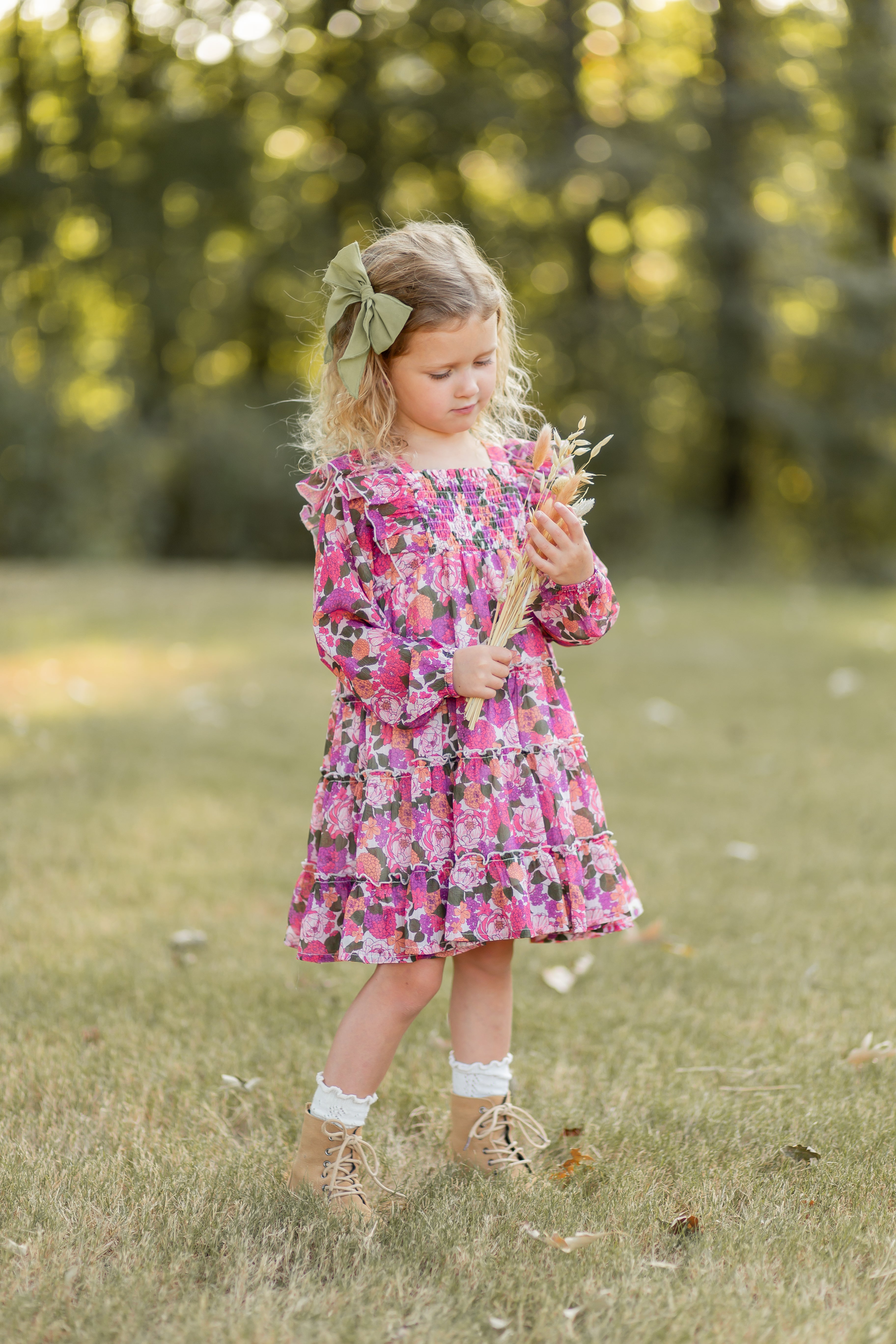 Brielle Shimmer Dress - Rustic Rose