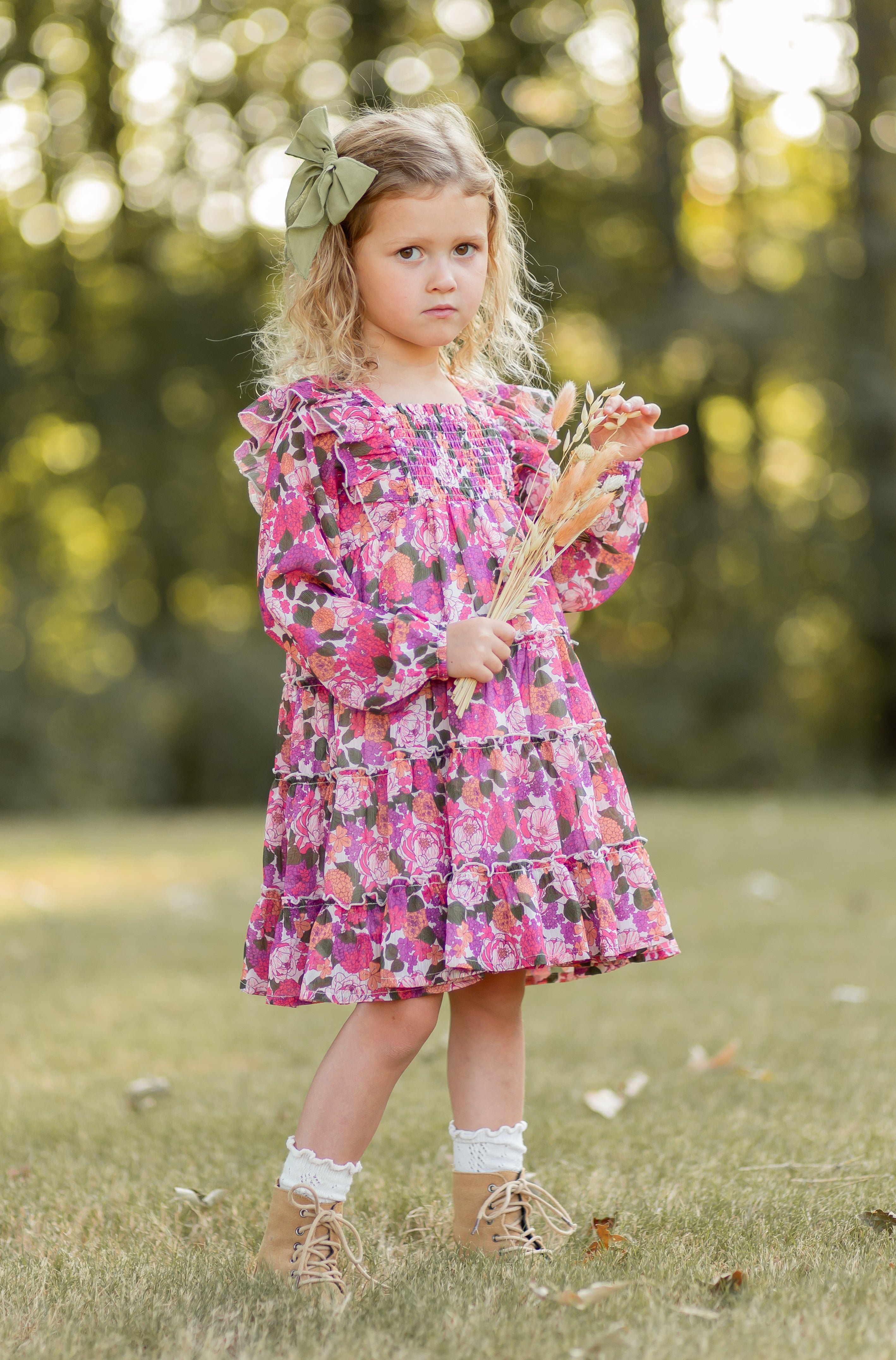 Brielle Shimmer Dress - Rustic Rose