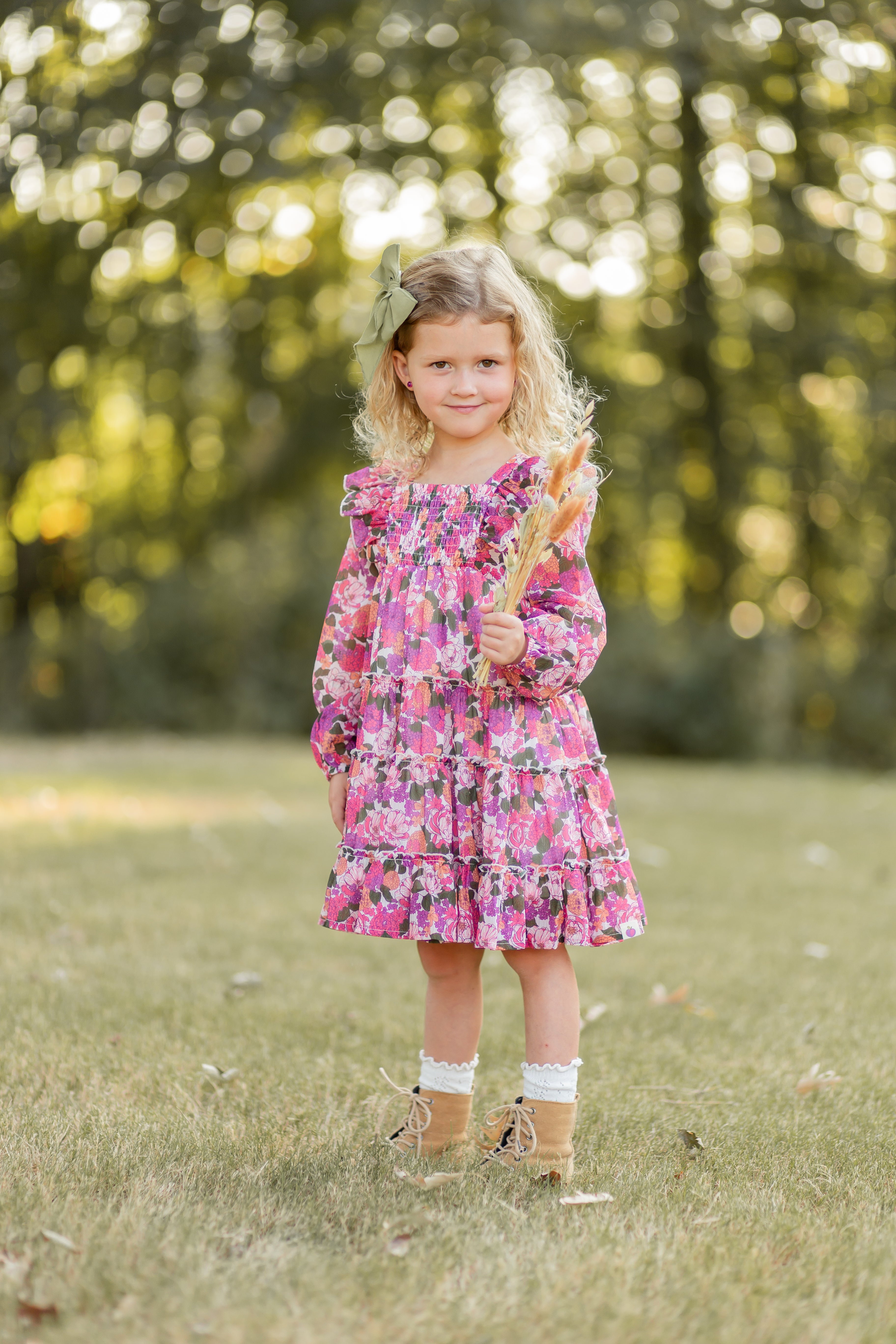 Brielle Shimmer Dress - Rustic Rose