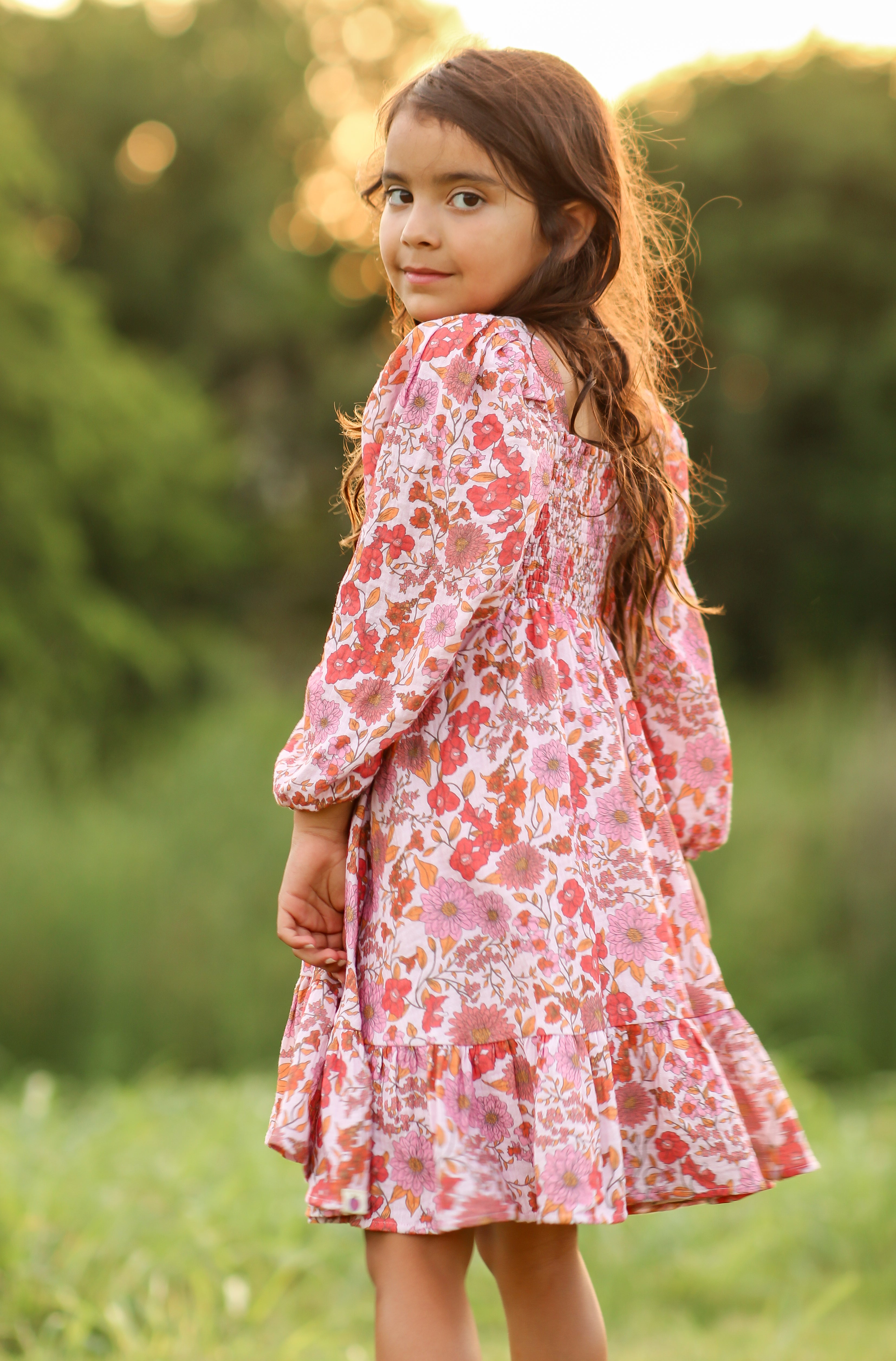 Puff Sleeve Gauze Dress - Rosewood (Pre-Order)