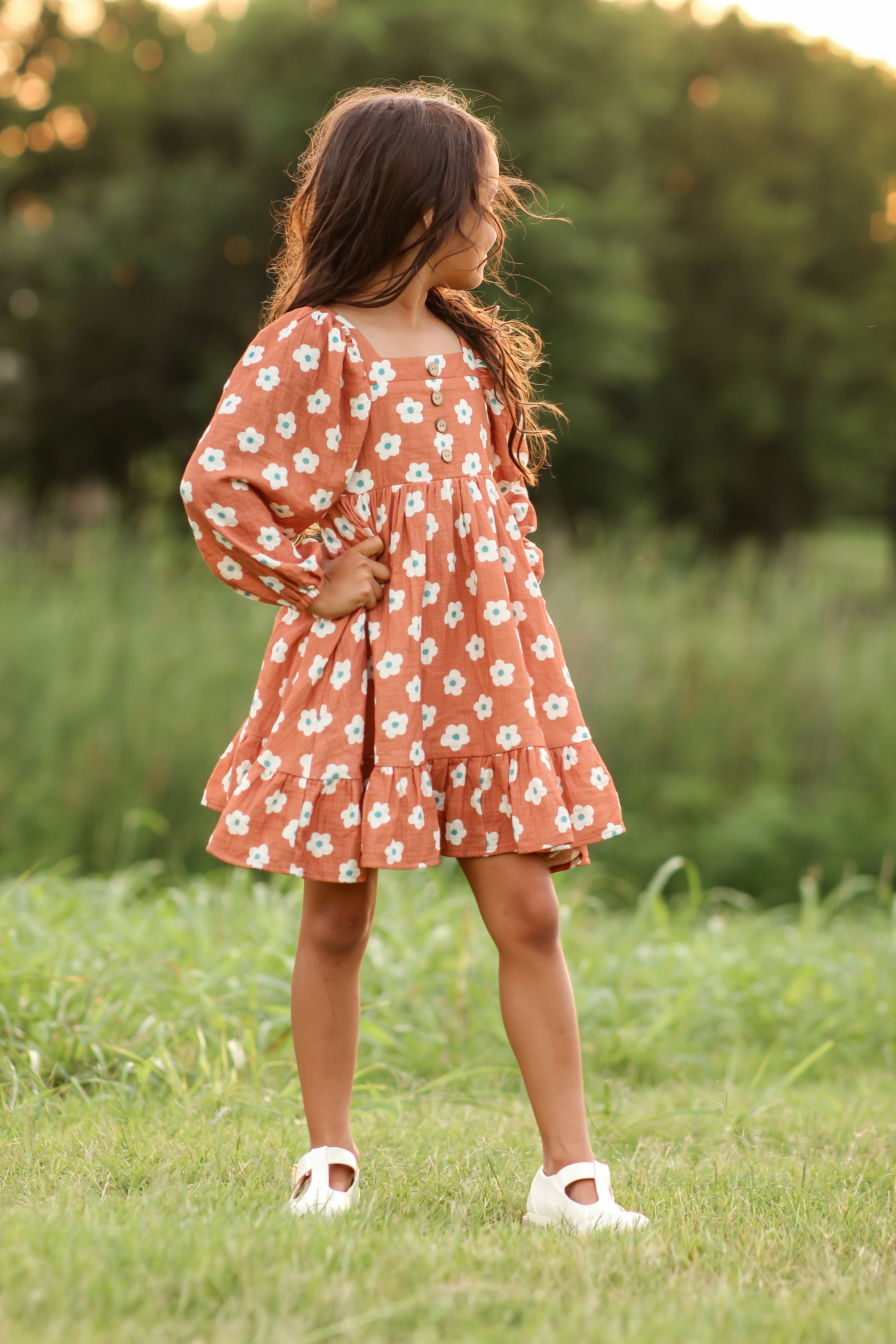 Puff Sleeve Gauze Dress - The Floral Edit (Pre-Order)
