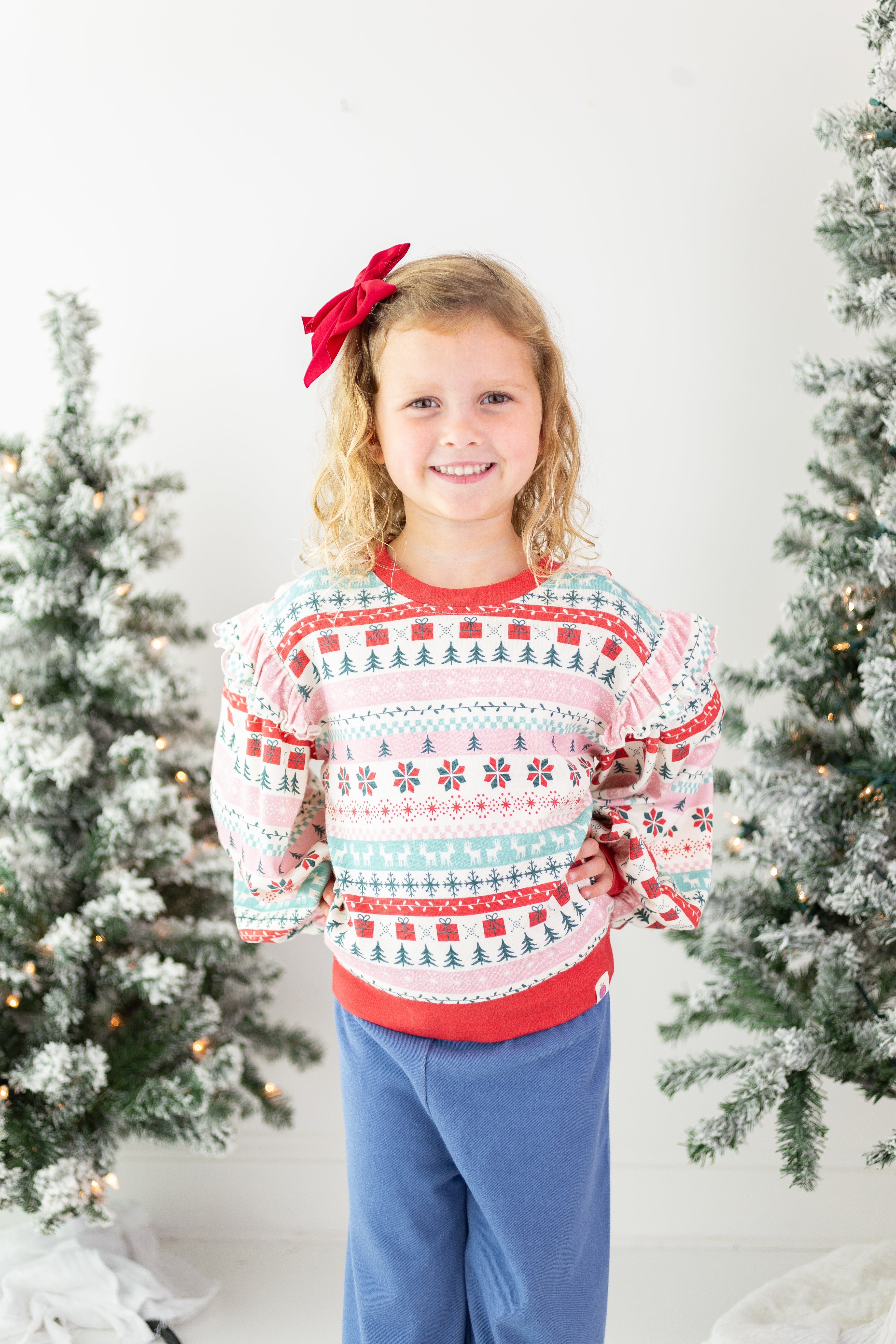 Opal Puff Sleeve Sweater - Yuletide Wonder