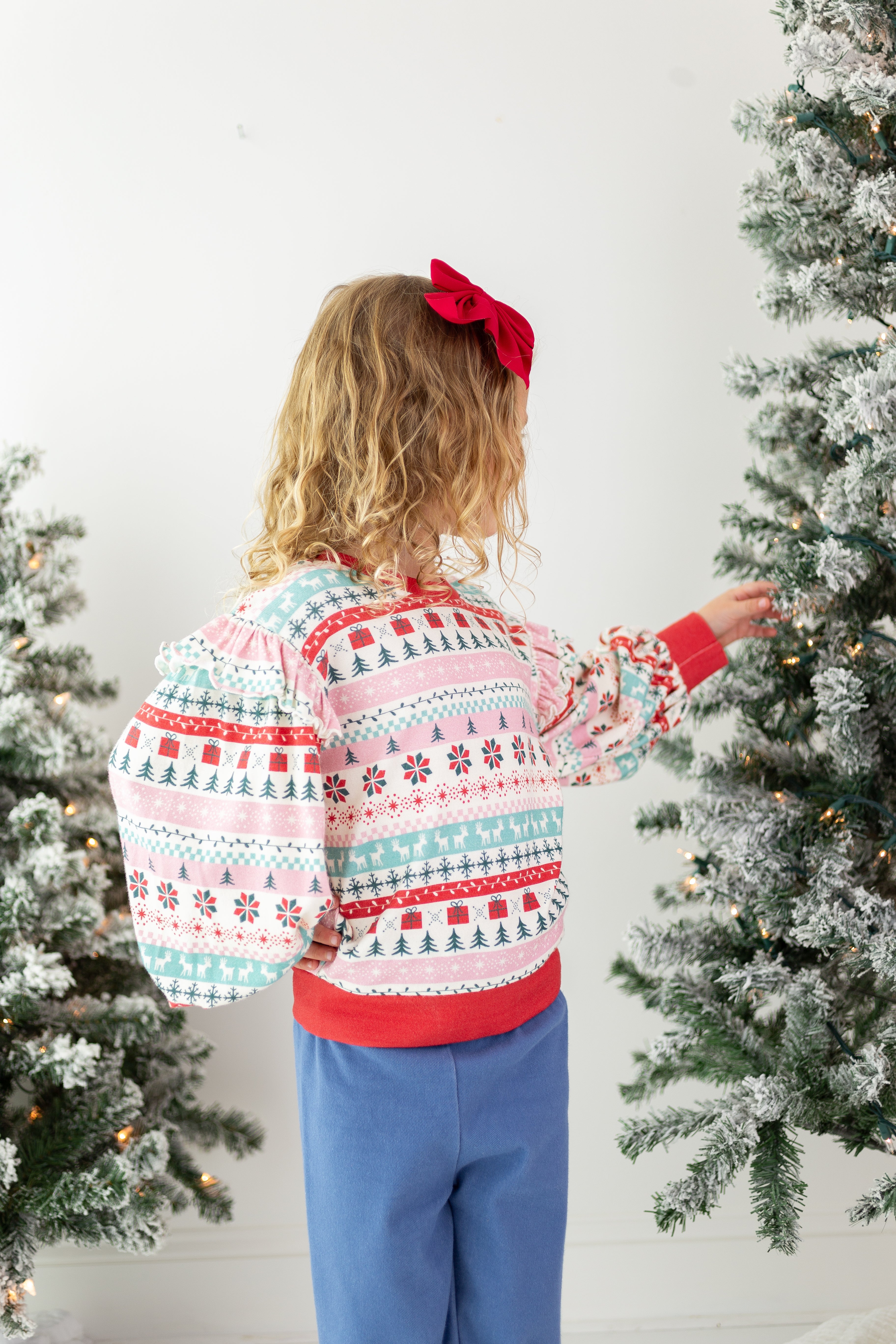 Opal Puff Sleeve Sweater - Yuletide Wonder