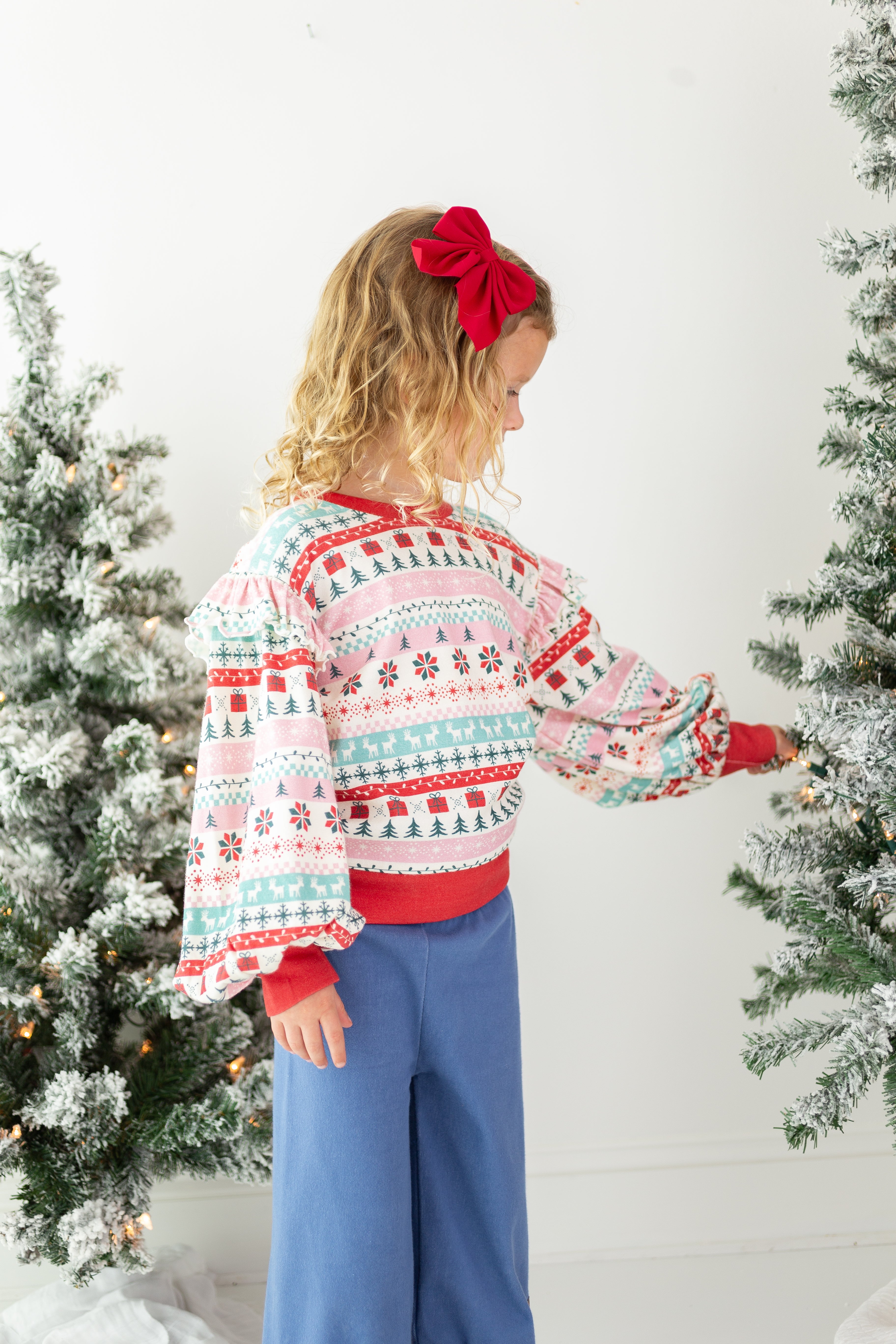 Opal Puff Sleeve Sweater - Yuletide Wonder