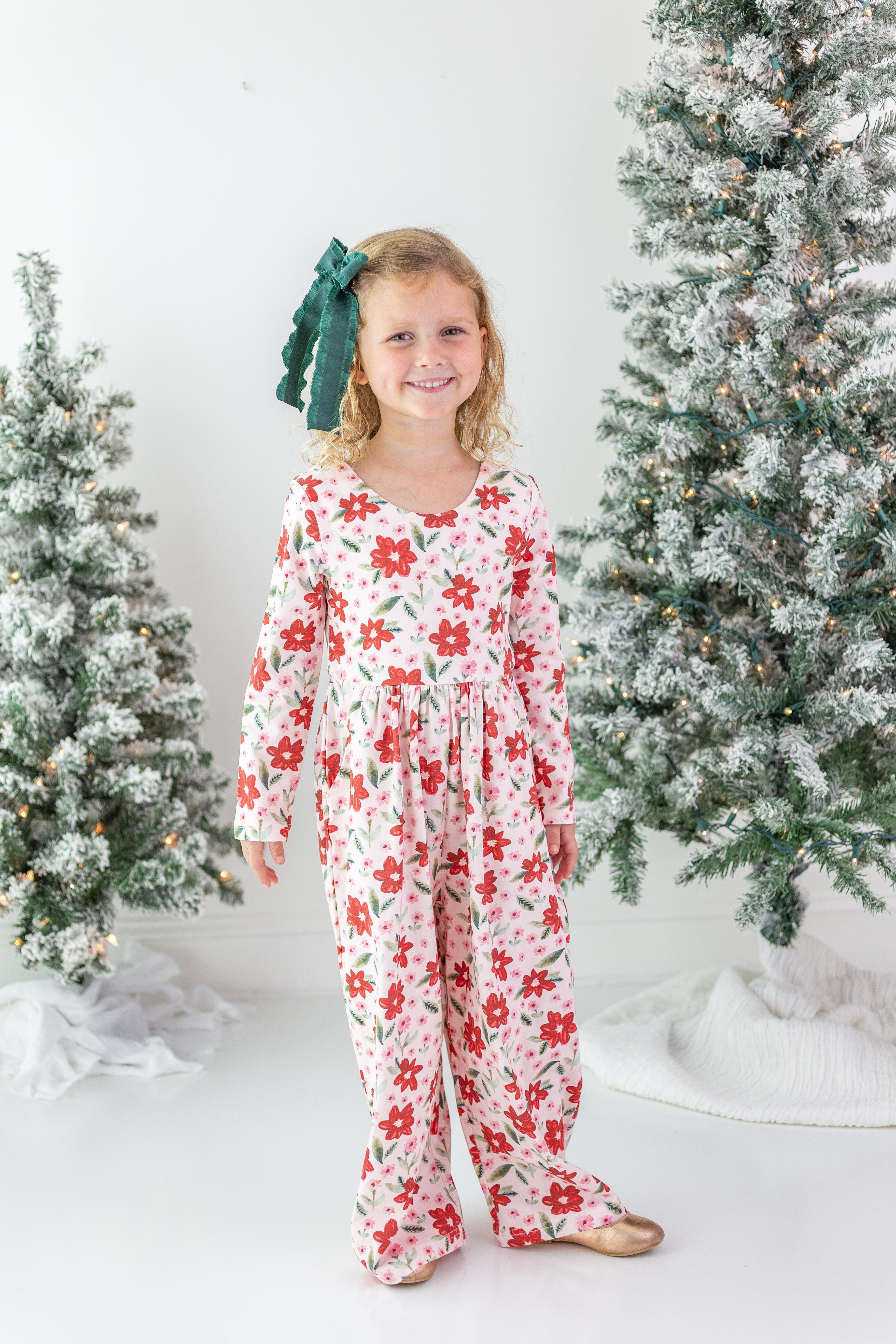 Ivy Romper - Poinsettia Parade