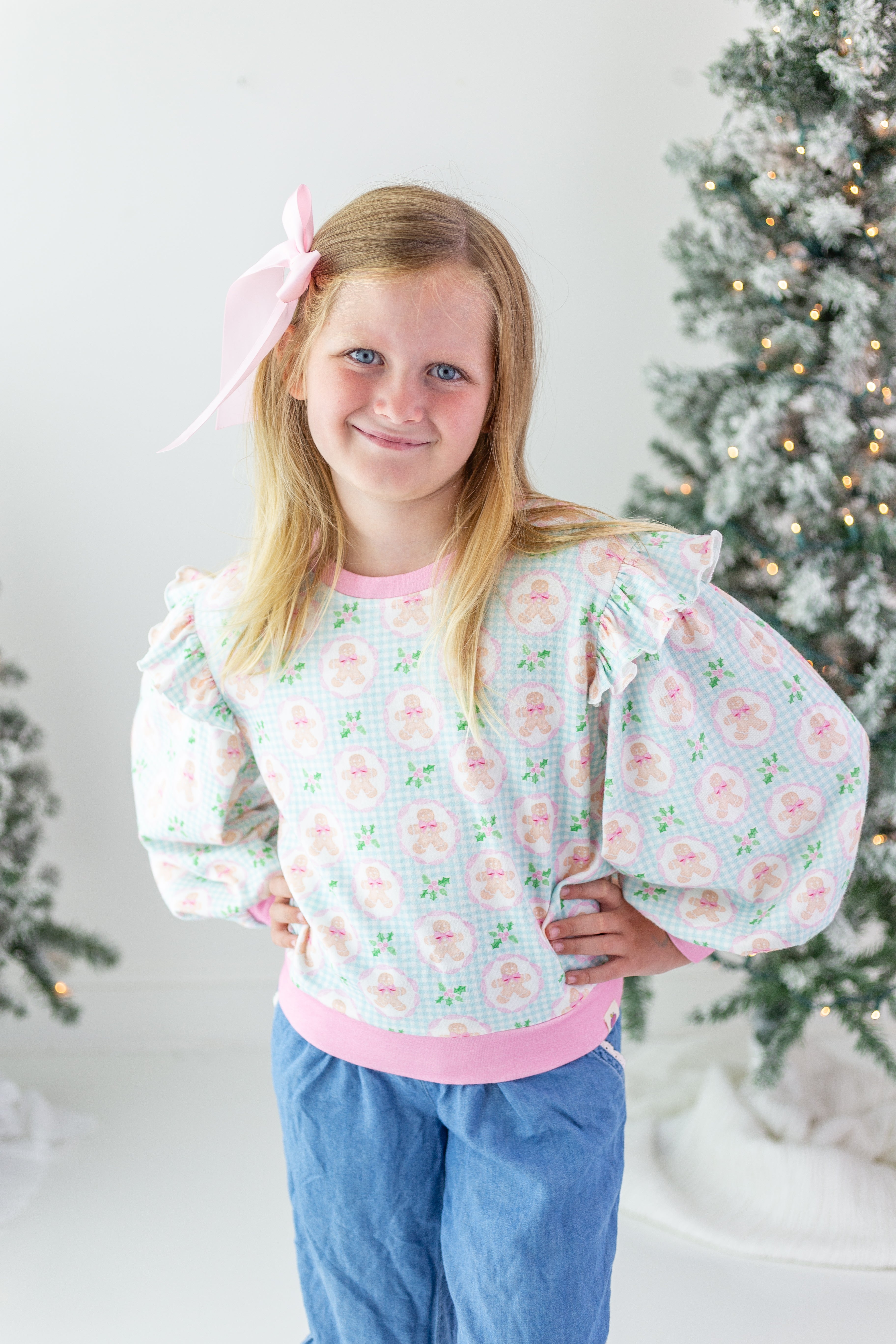 Opal Puff Sleeve Sweater - Gingerbread Delight