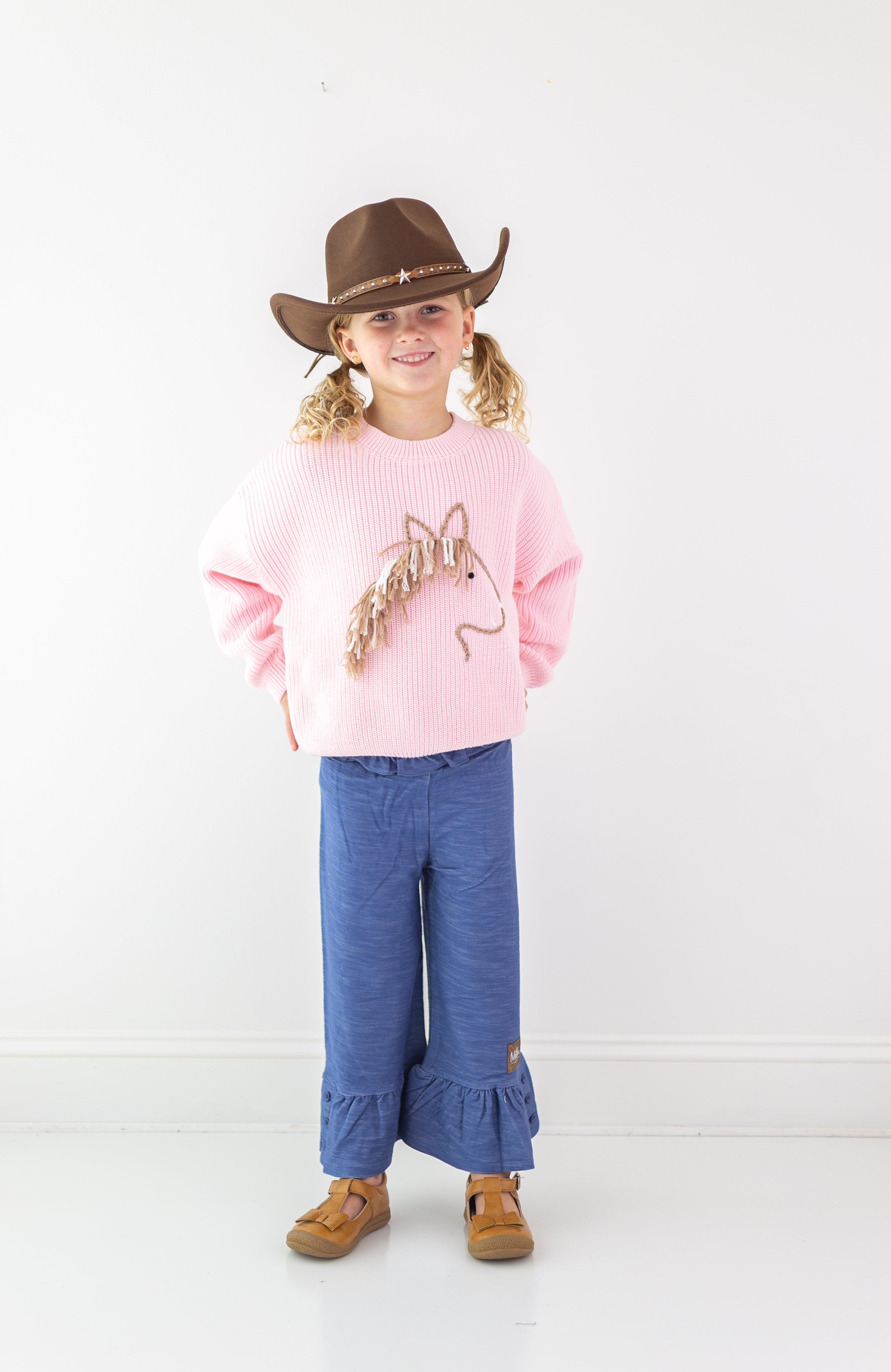 Embroidered Knit Sweater - Giddy Up