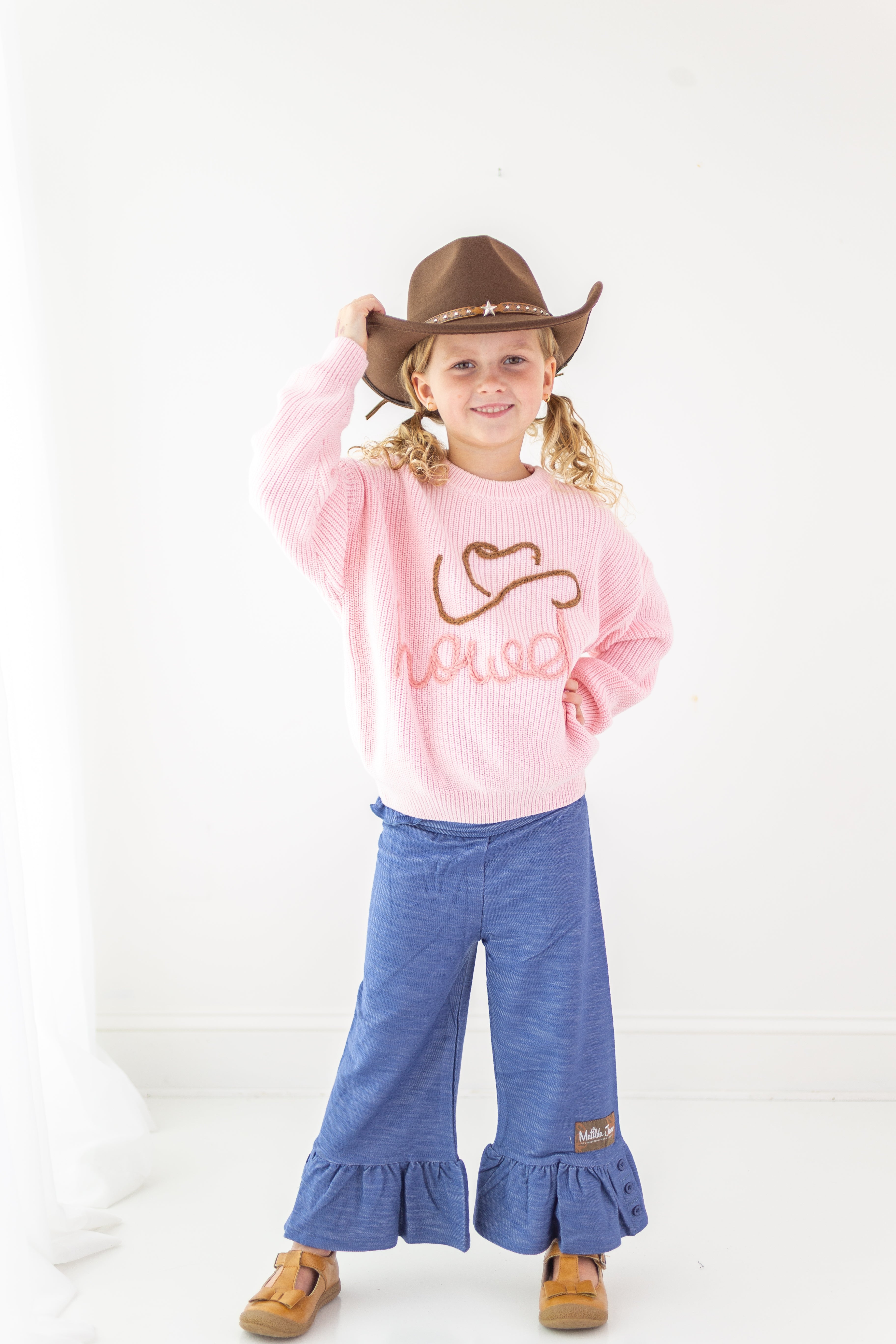 Embroidered Knit Sweater - Howdy