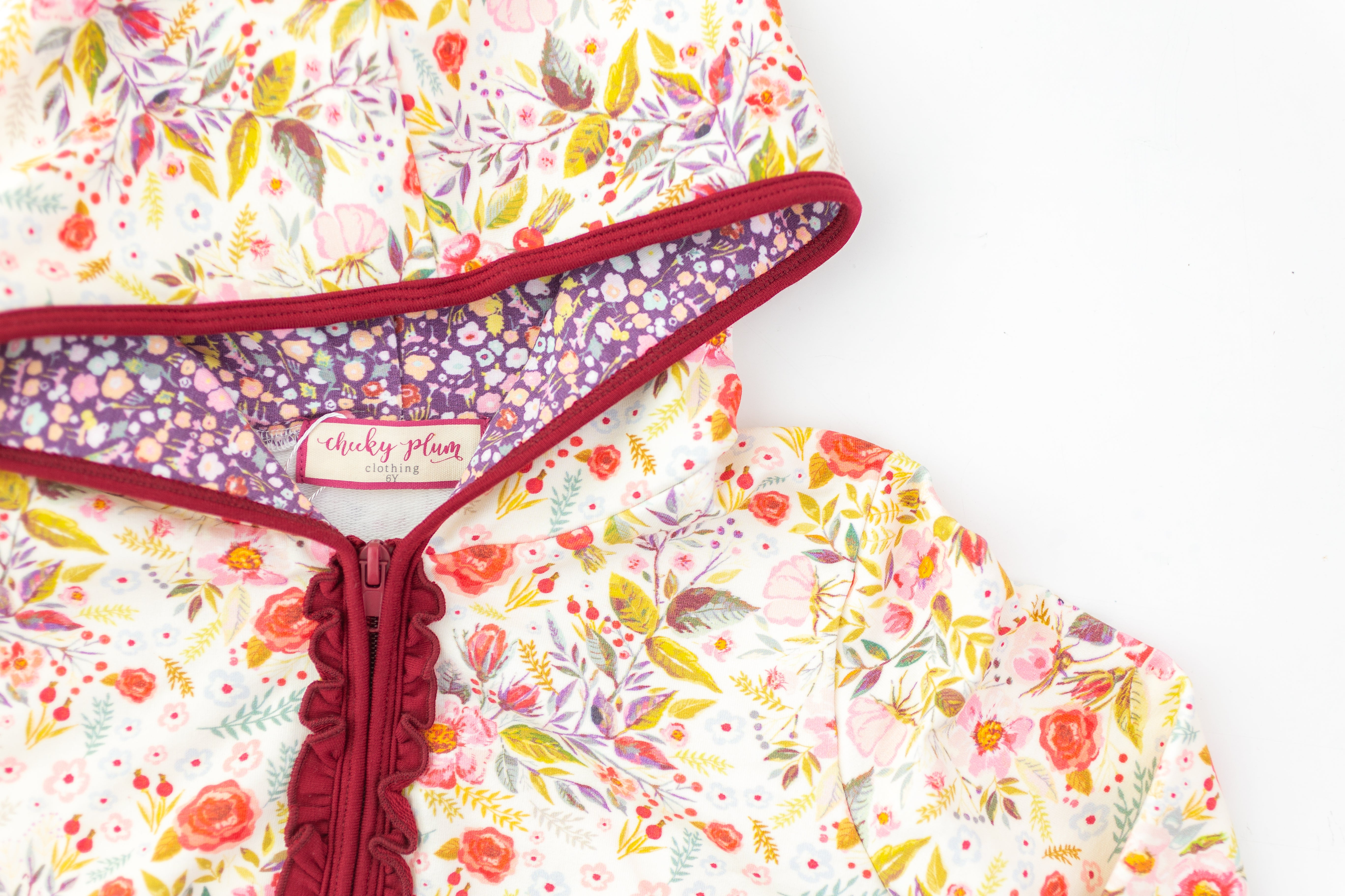 Isla Jogger Zipper Top - Cottage Rose