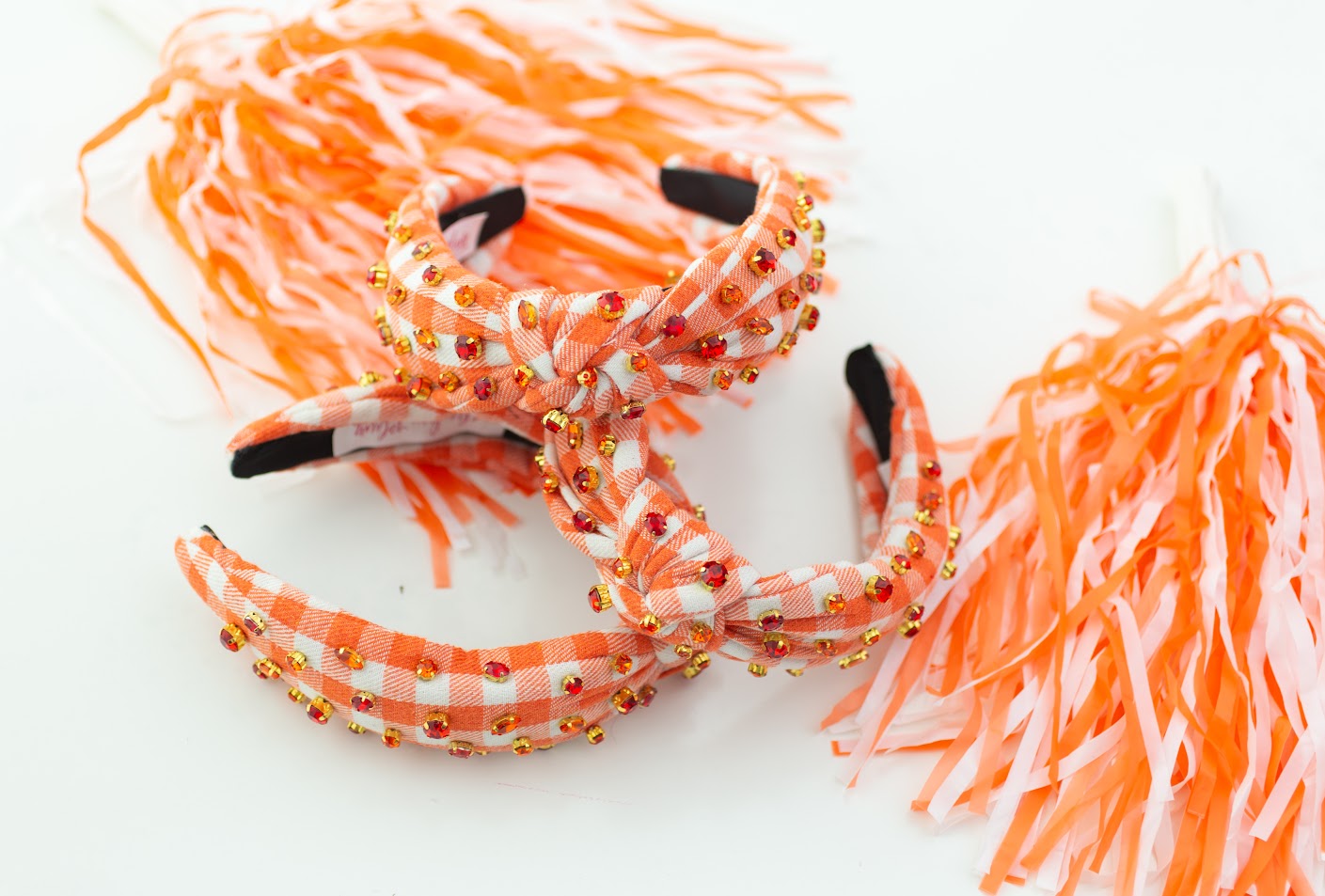 Beaded Headband - Pumpkin Pie Plaid