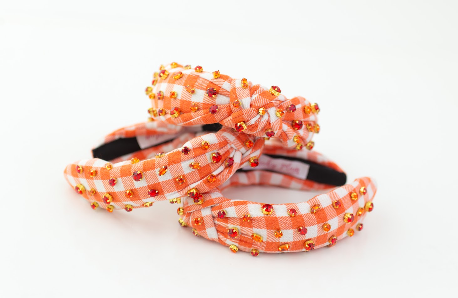 Beaded Headband - Pumpkin Pie Plaid