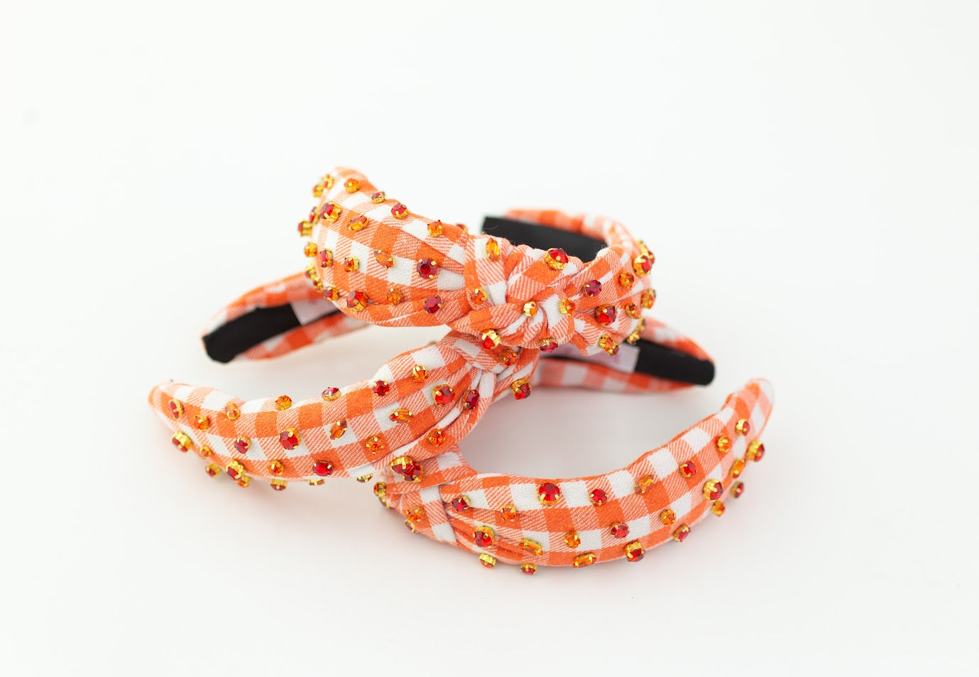 Beaded Headband - Pumpkin Pie Plaid