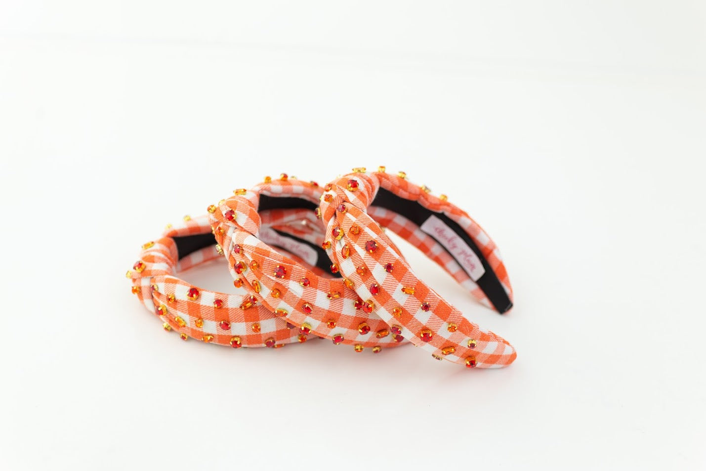 Beaded Headband - Pumpkin Pie Plaid