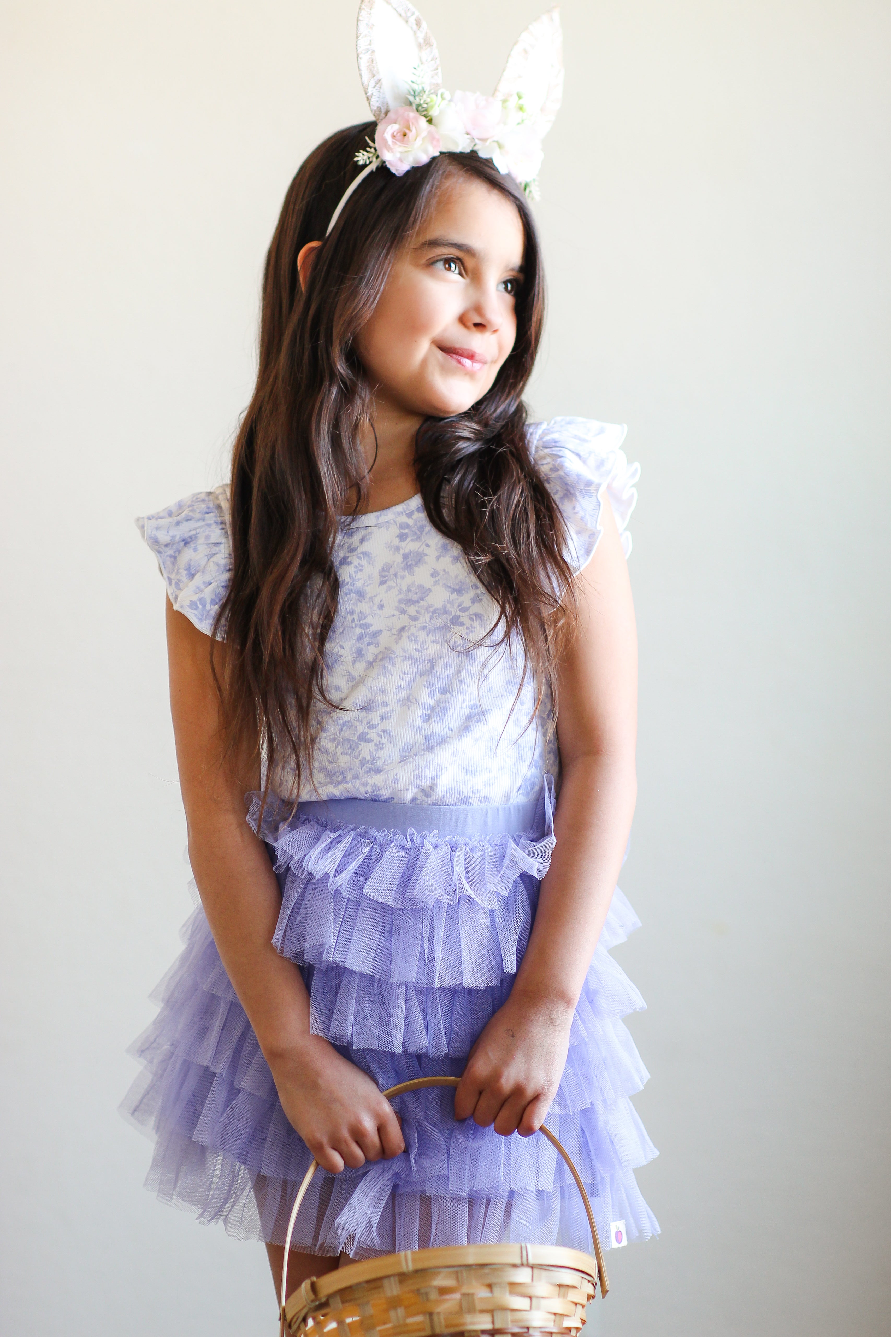 Ribbed Ruffle Top - Lavender Cottage (Pre-Order)