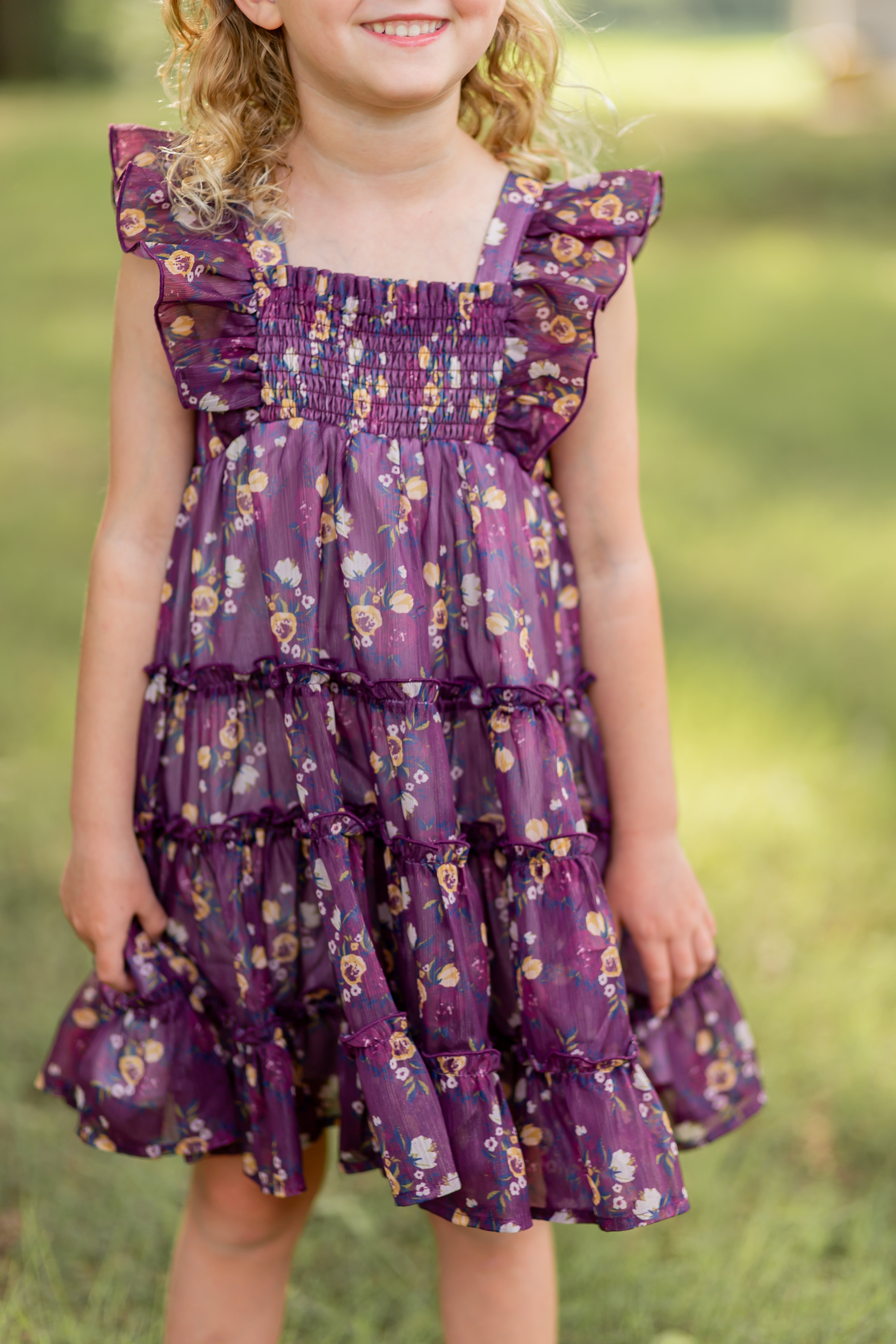 Brielle Shimmer Dress - Moonlit Peony (Pre-Order)