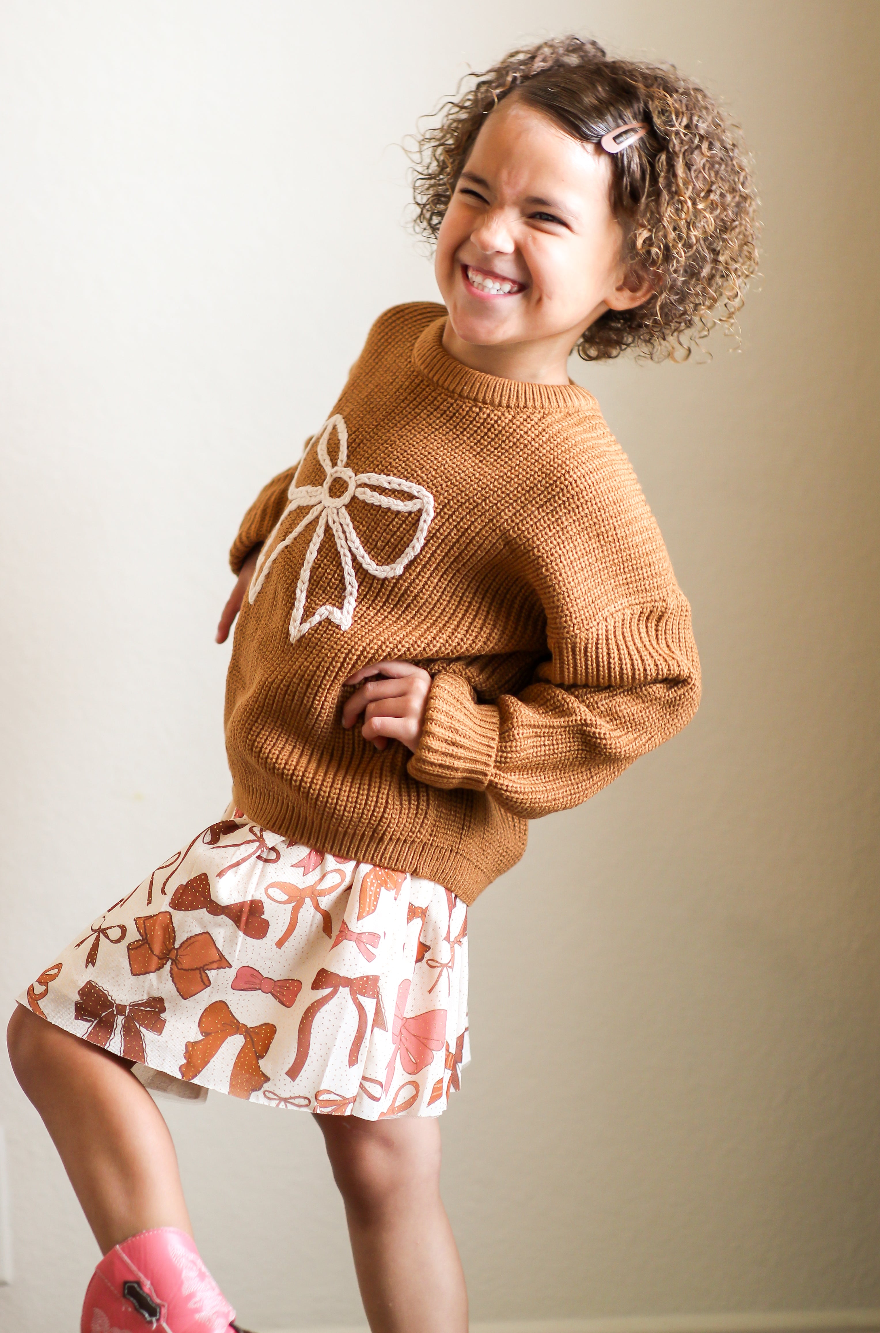 Sweet Wink Sweater - Open Bow Knit