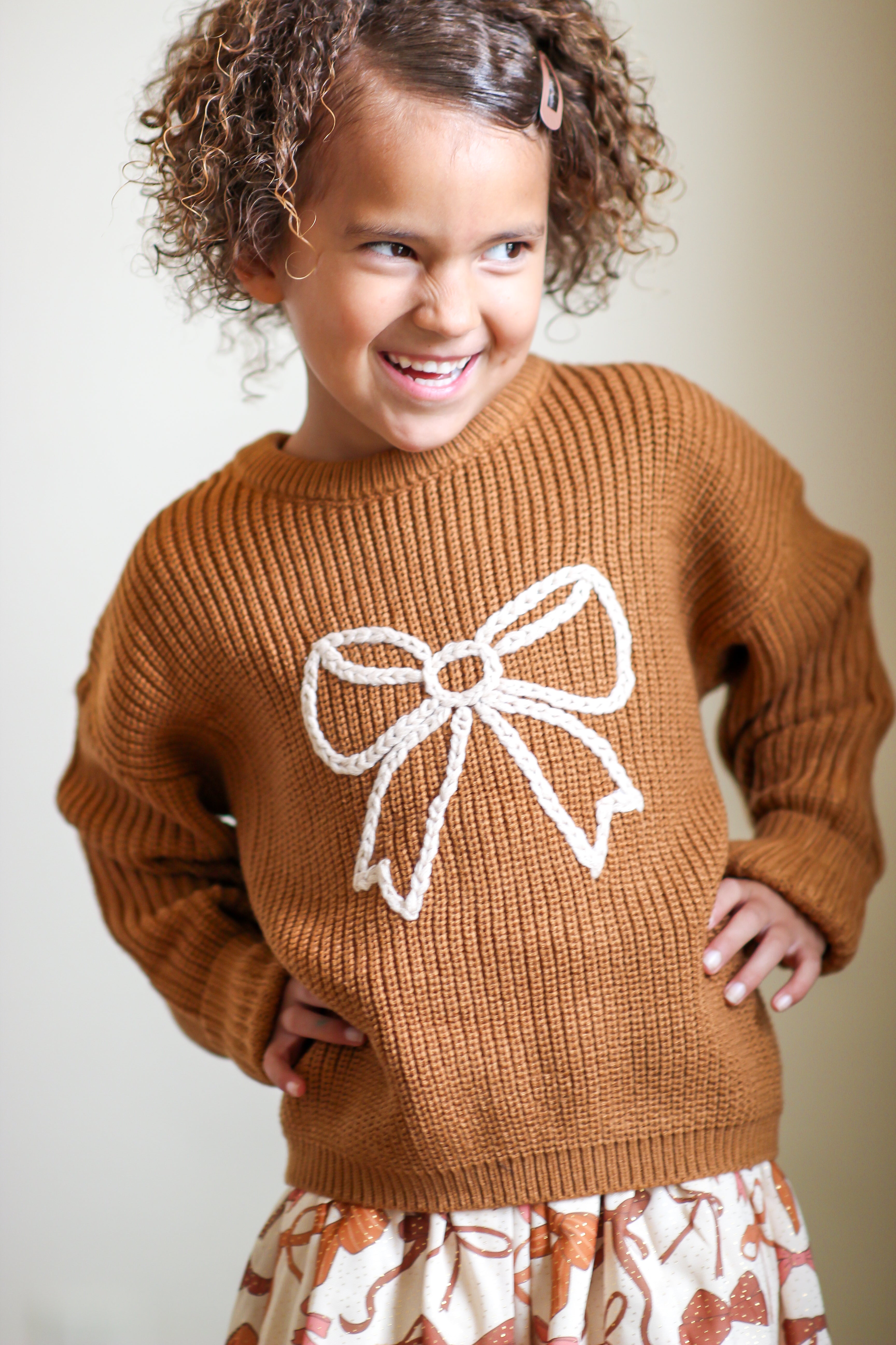 Sweet Wink Sweater - Open Bow Knit