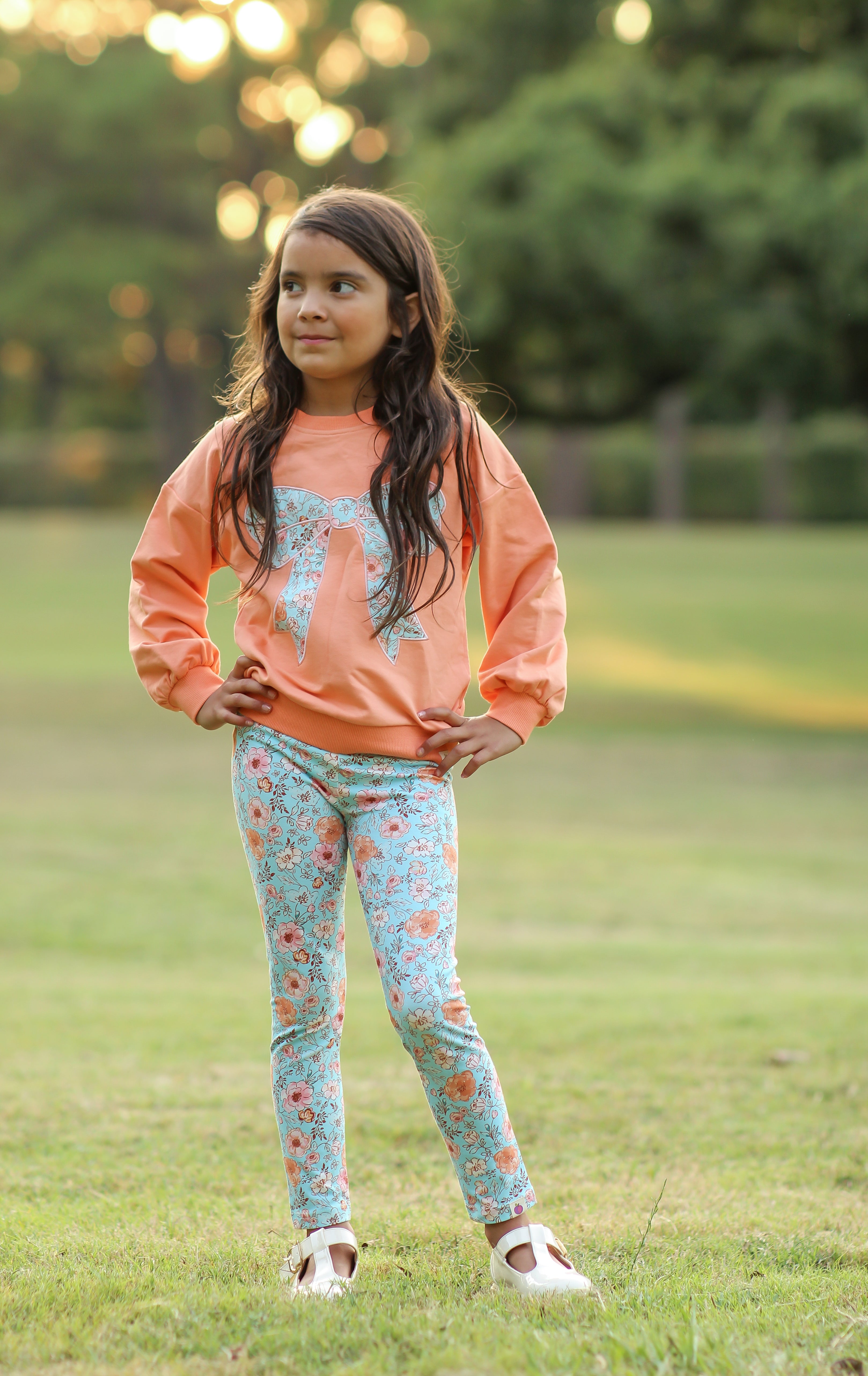 Leggings - Tangerine Tides (Pre-Order)