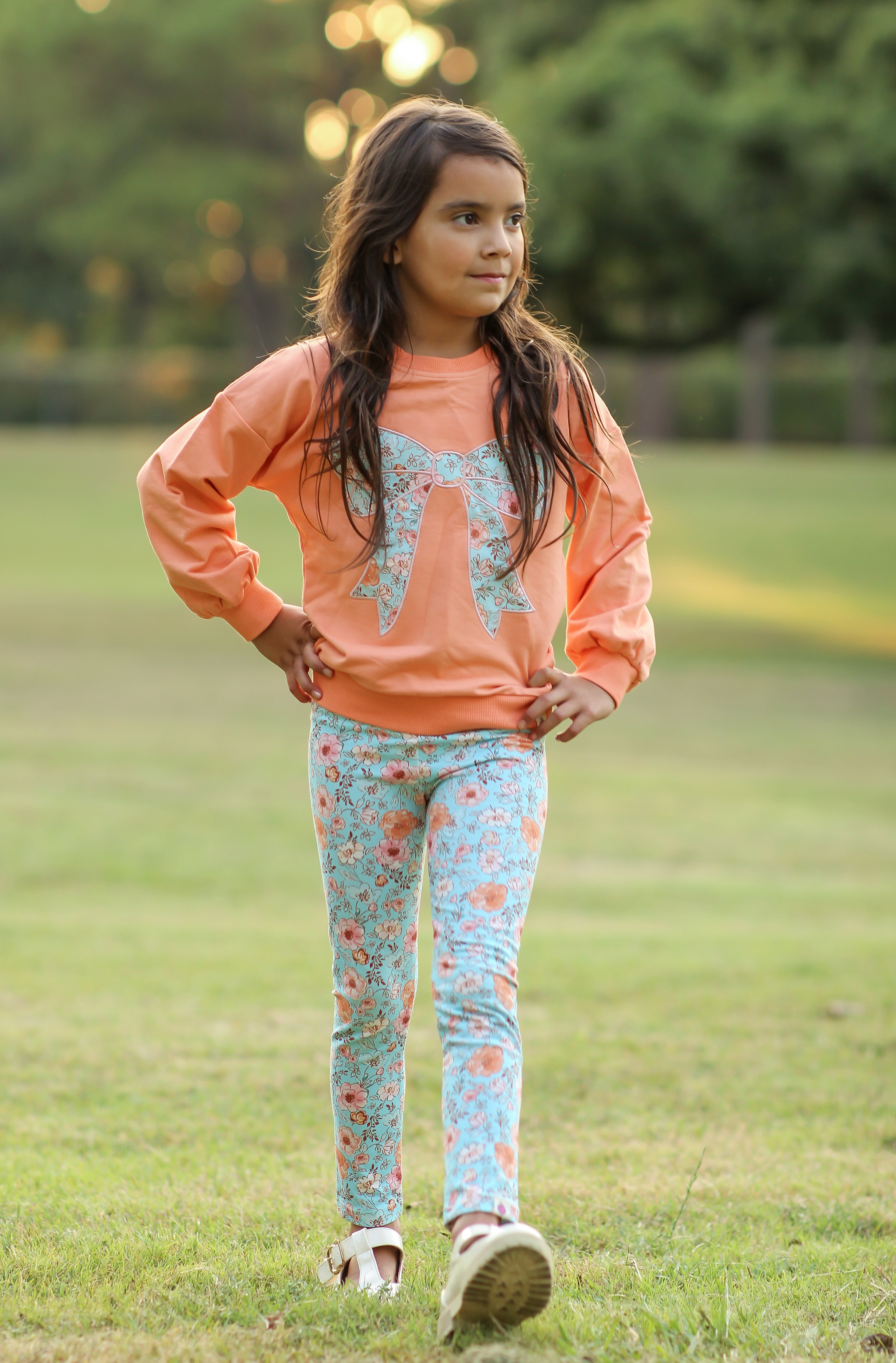Leggings - Tangerine Tides (Pre-Order)