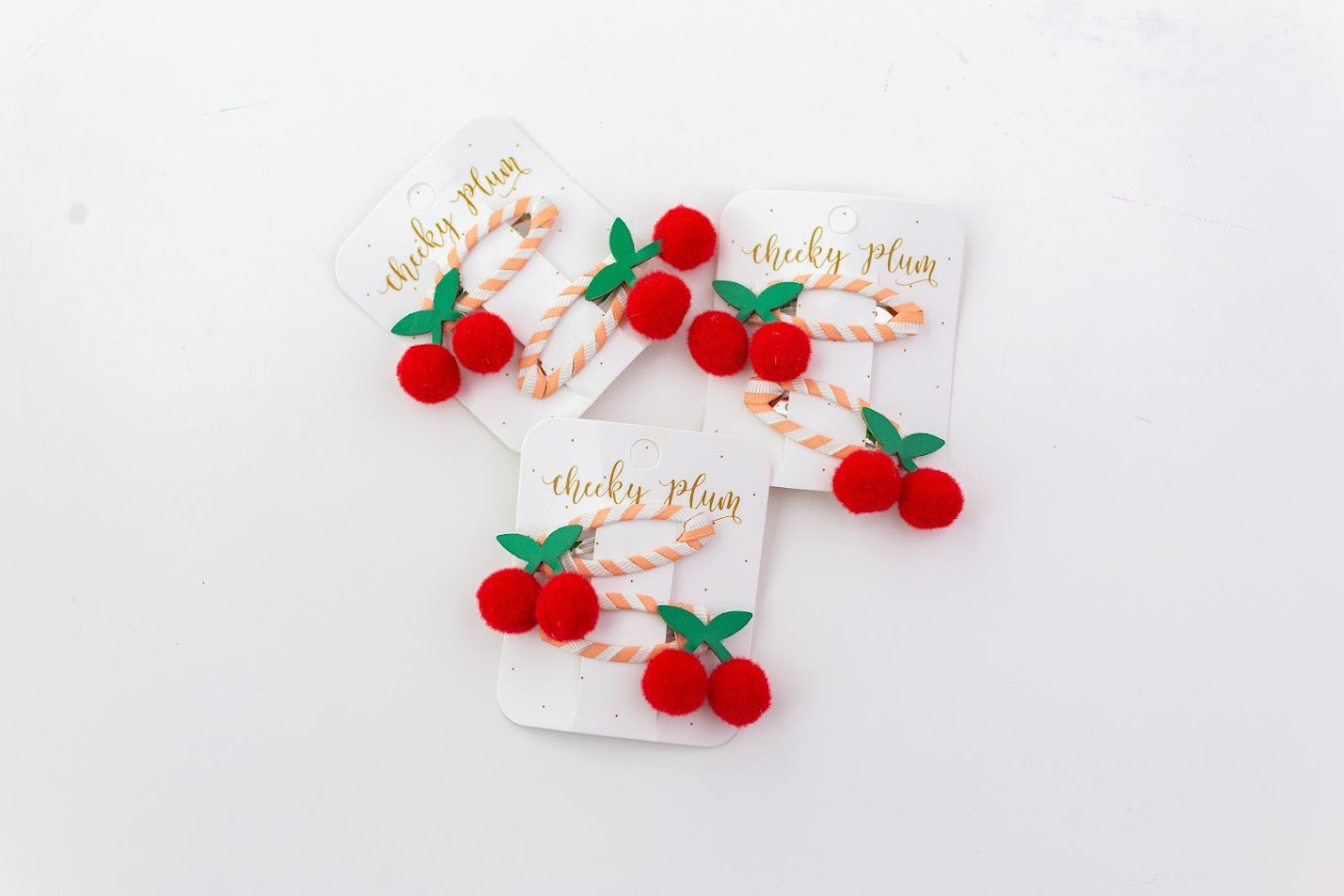 Striped Cherry Clips