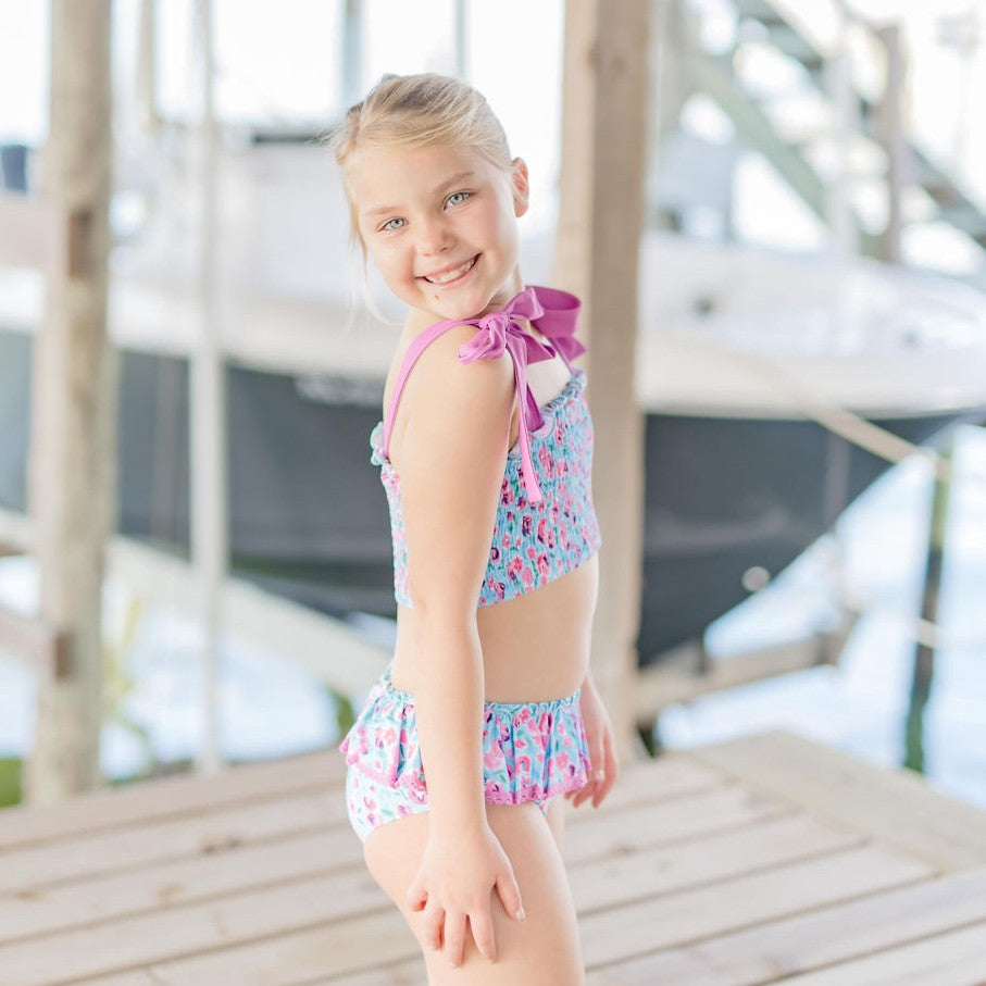 Waverly Shirred Swimsuit - Palm Cove