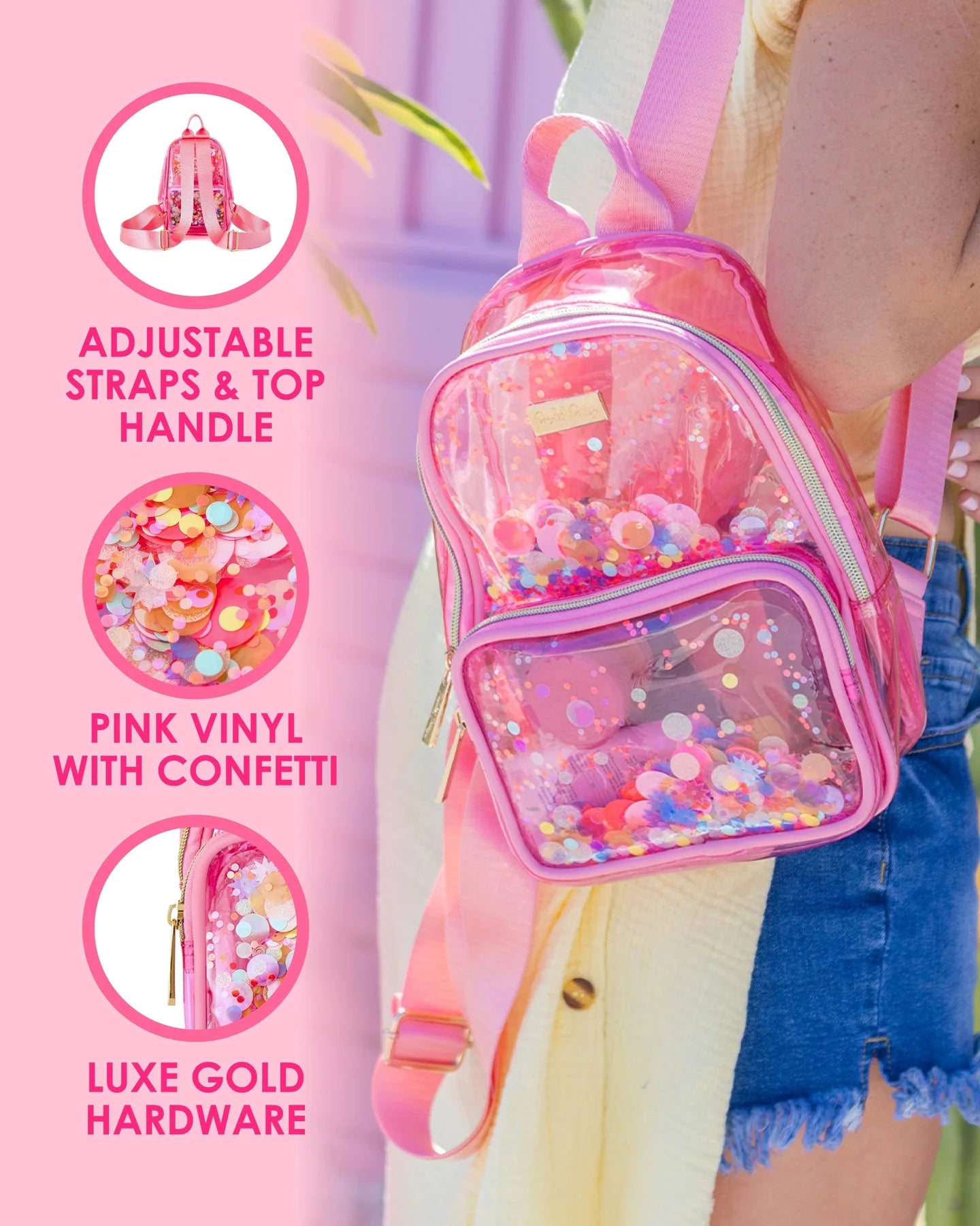 Mini Clear Confetti Backpack - Bring on the Fun