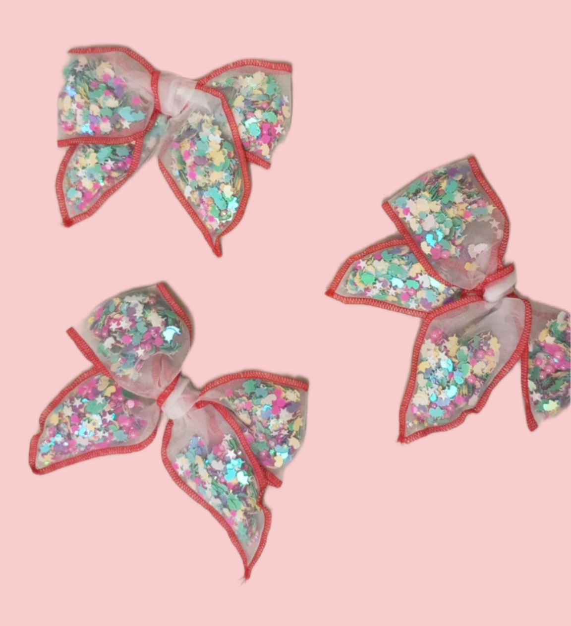 Mesh Shaker Bow - Pretty in Pink