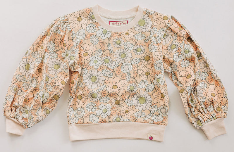 Opal Puff Sleeve Sweater - Golden Apricot