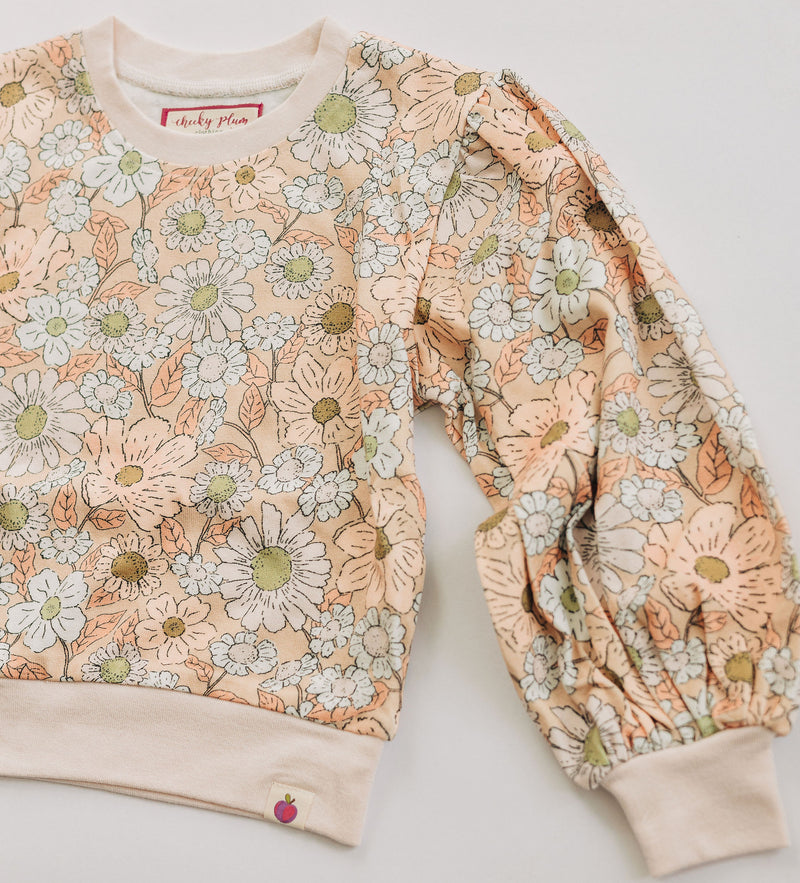 Opal Puff Sleeve Sweater - Golden Apricot