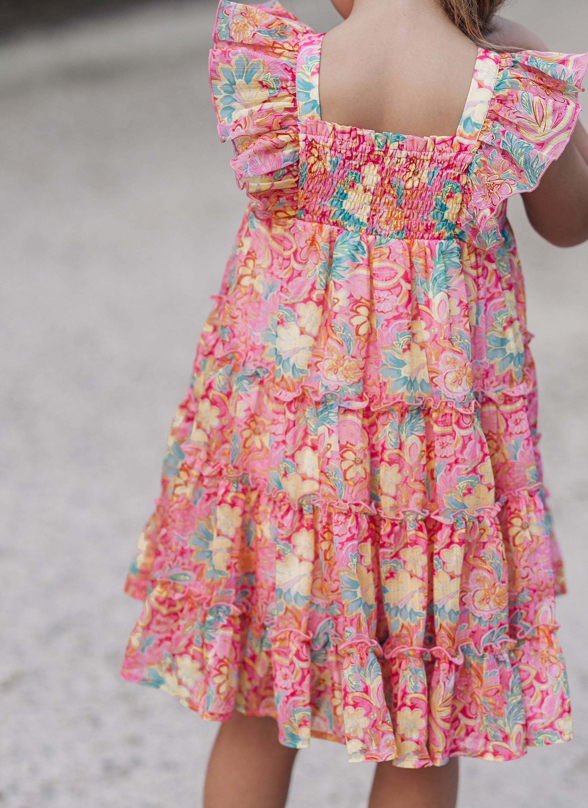 Brielle Shimmer Dress - Hula Pink