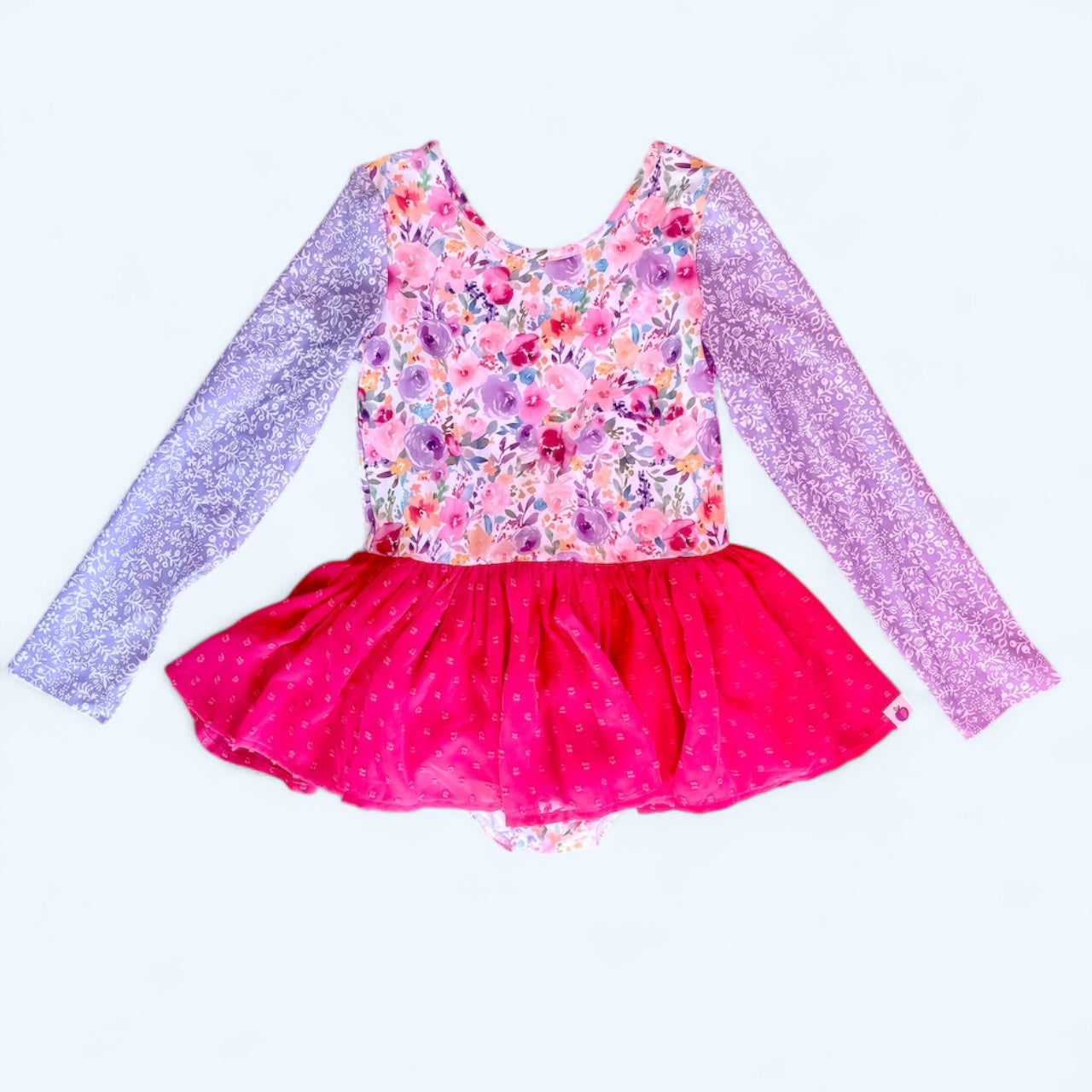 Farrah Clipdot Leotard - Bloom Burst (Long Sleeve)