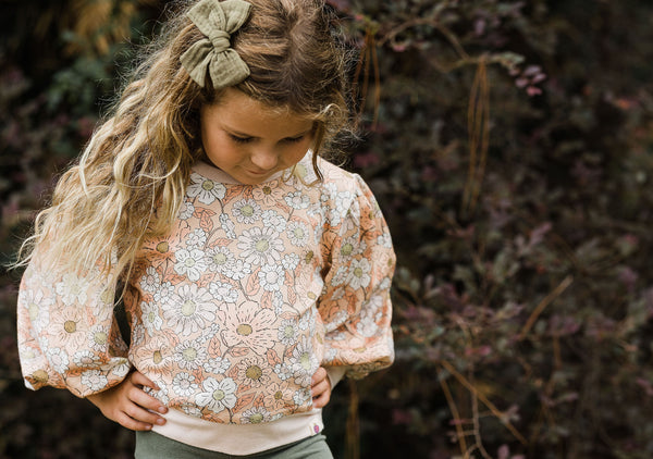 Opal Puff Sleeve Sweater - Golden Apricot