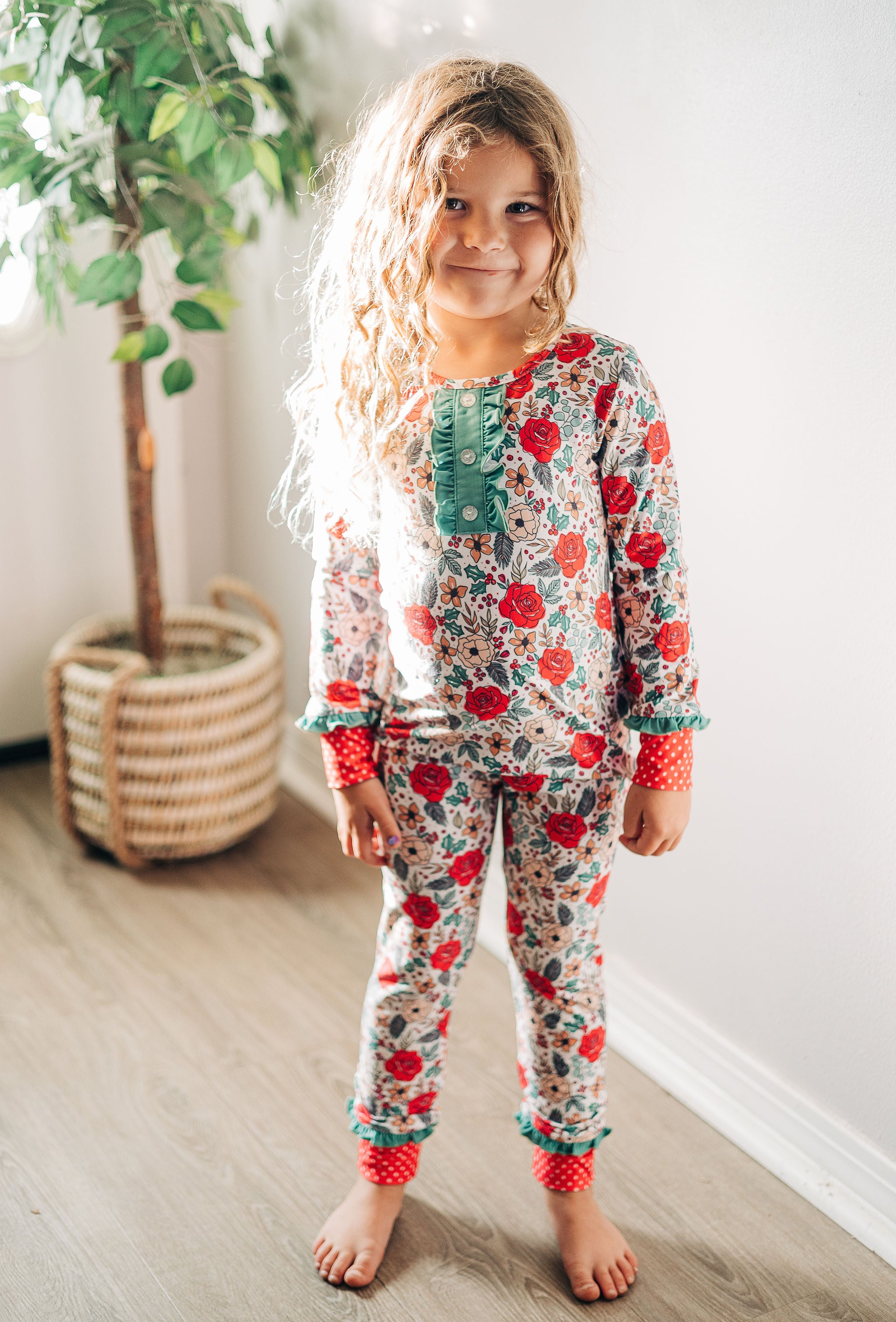 Loungewear Set - Jingle Bell Blooms