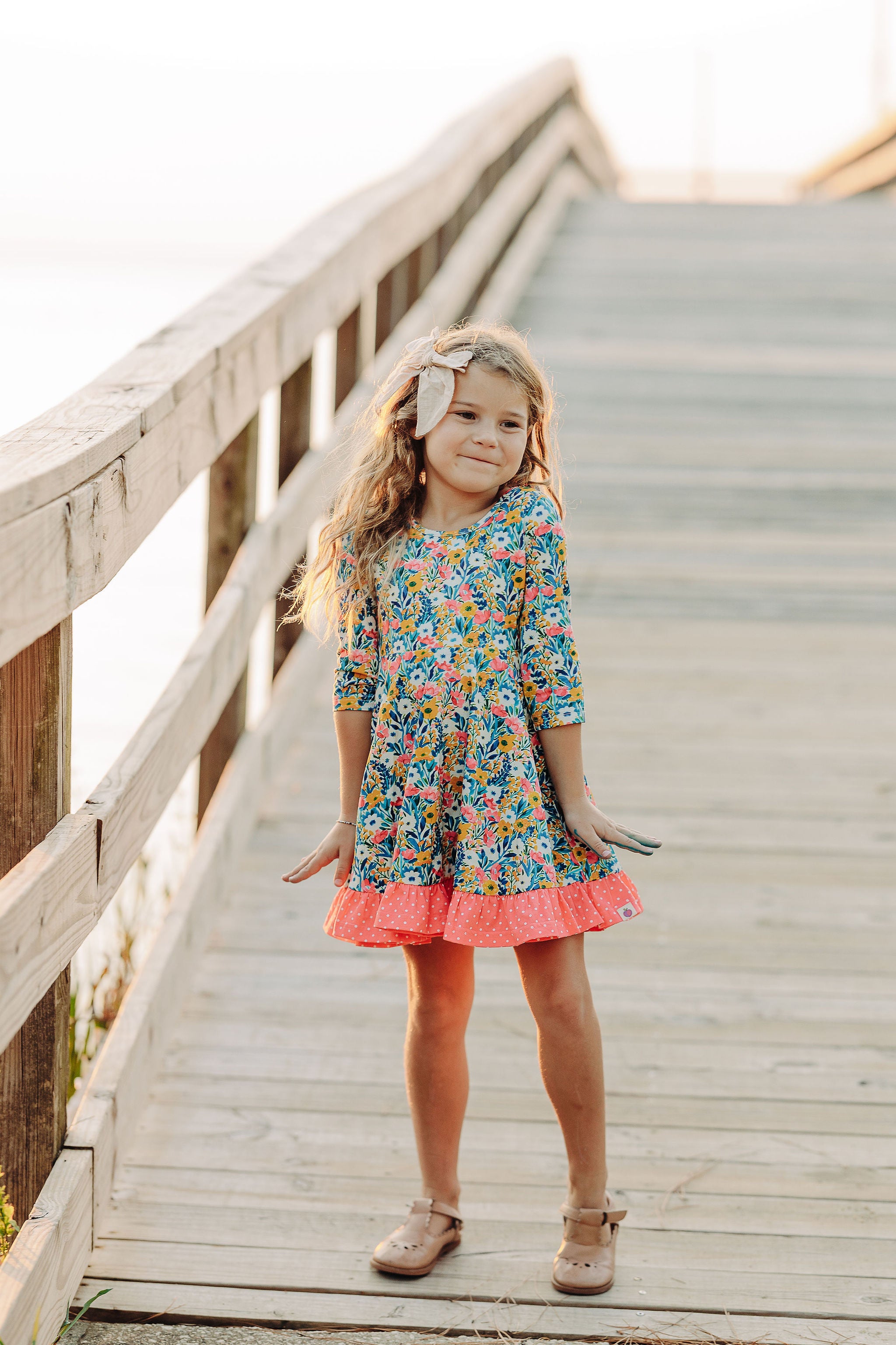 Elara Knit Dress - Whimsical Wildflowers