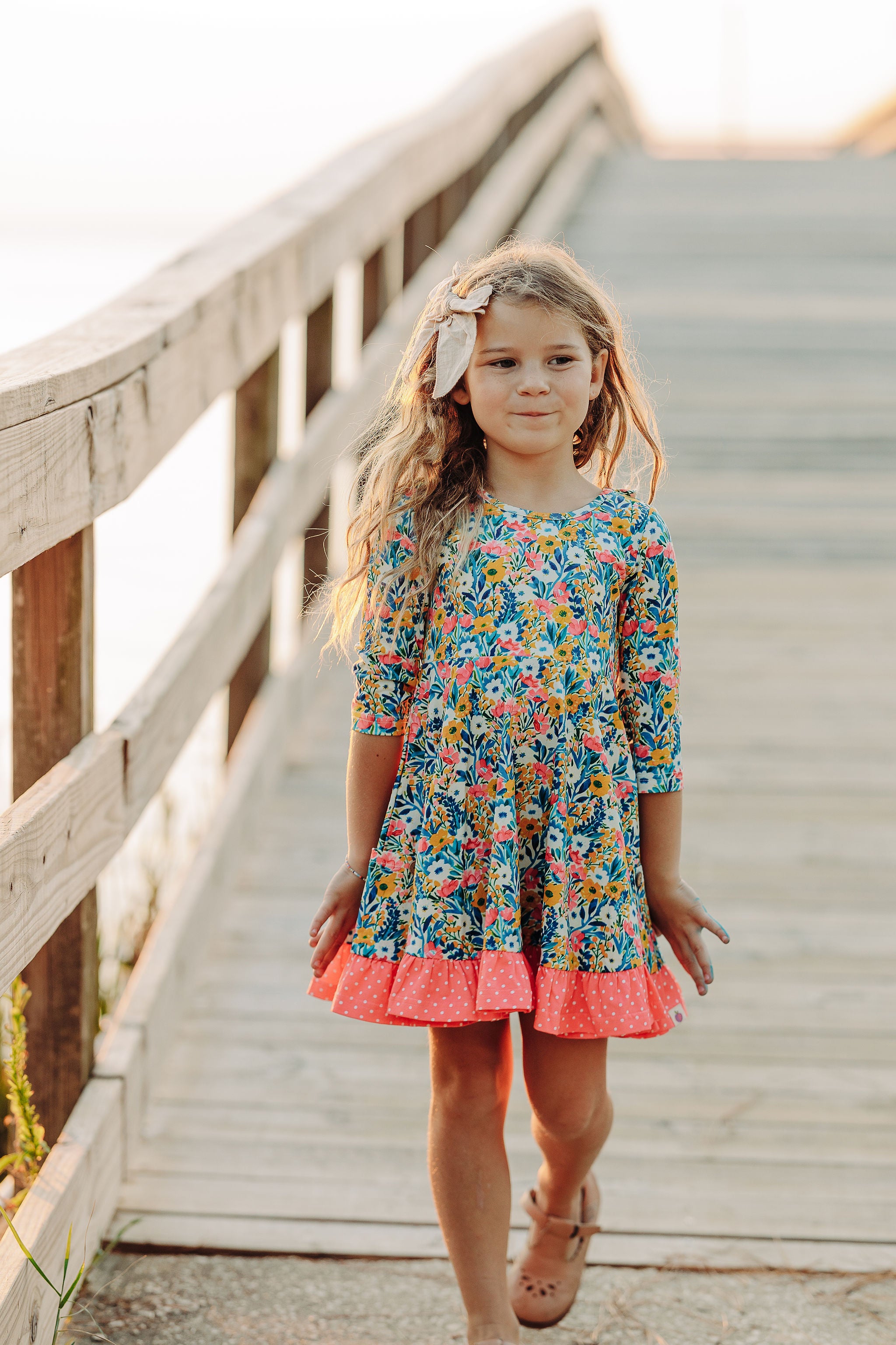 Elara Knit Dress - Whimsical Wildflowers