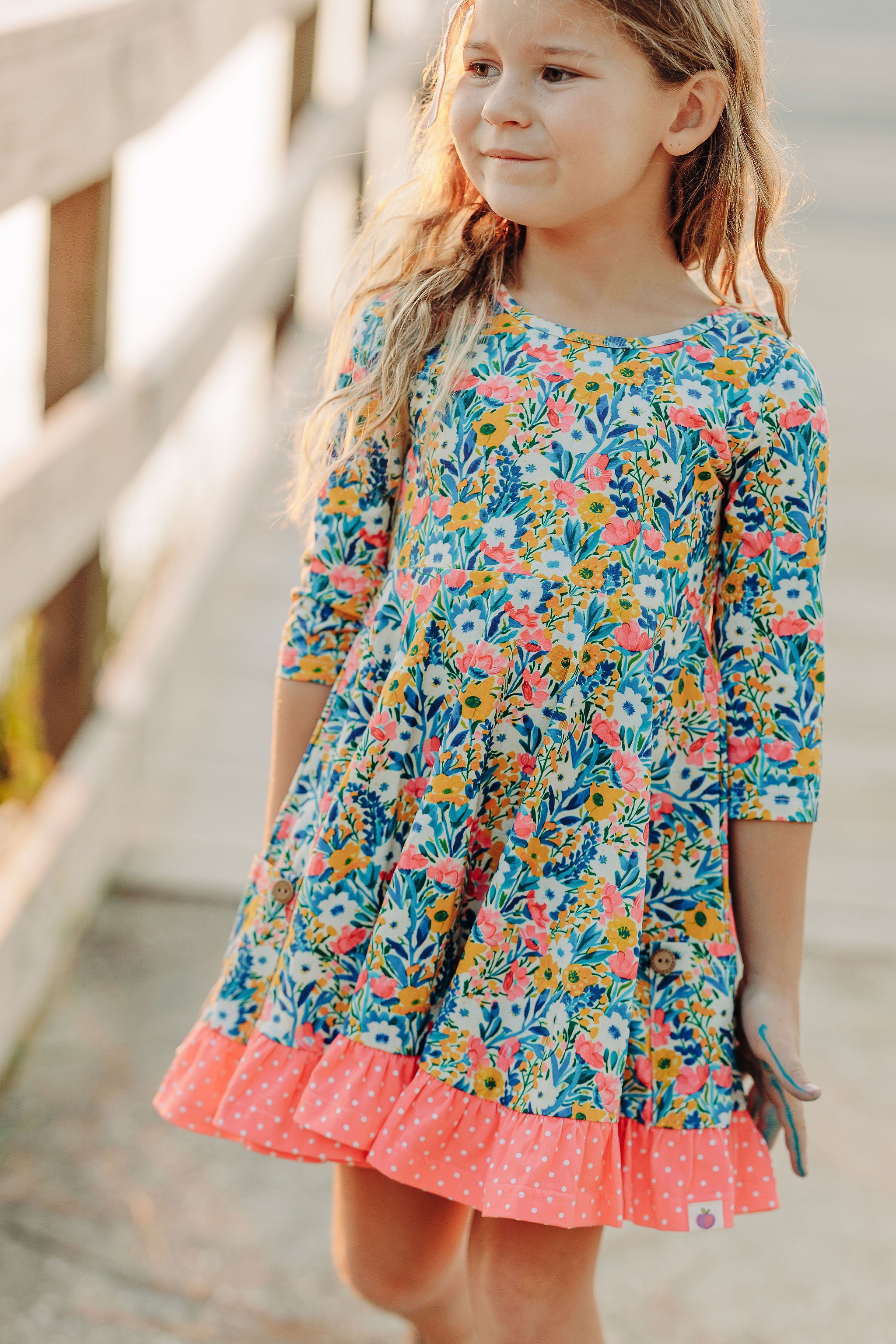 Elara Knit Dress - Whimsical Wildflowers