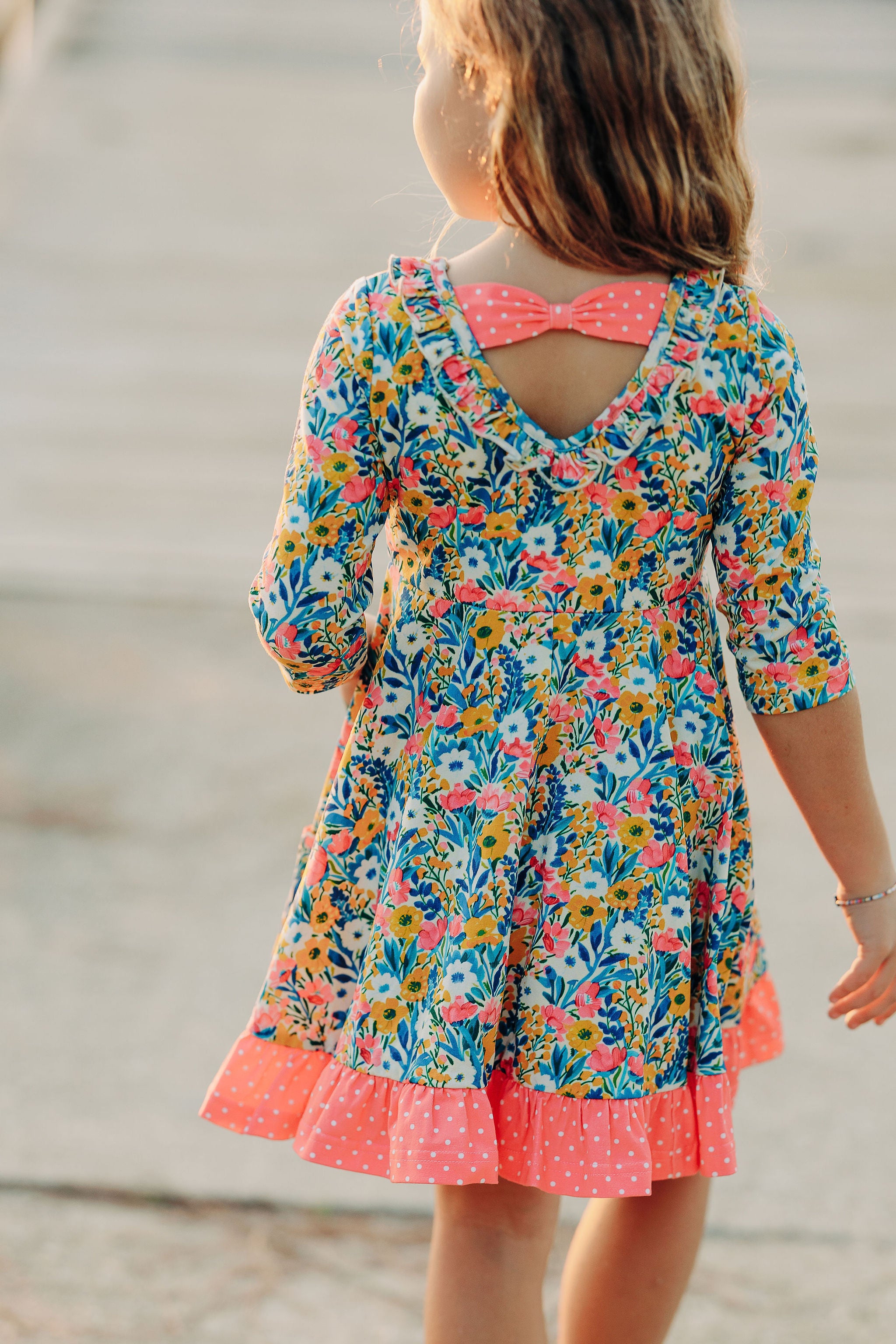 Elara Knit Dress - Whimsical Wildflowers