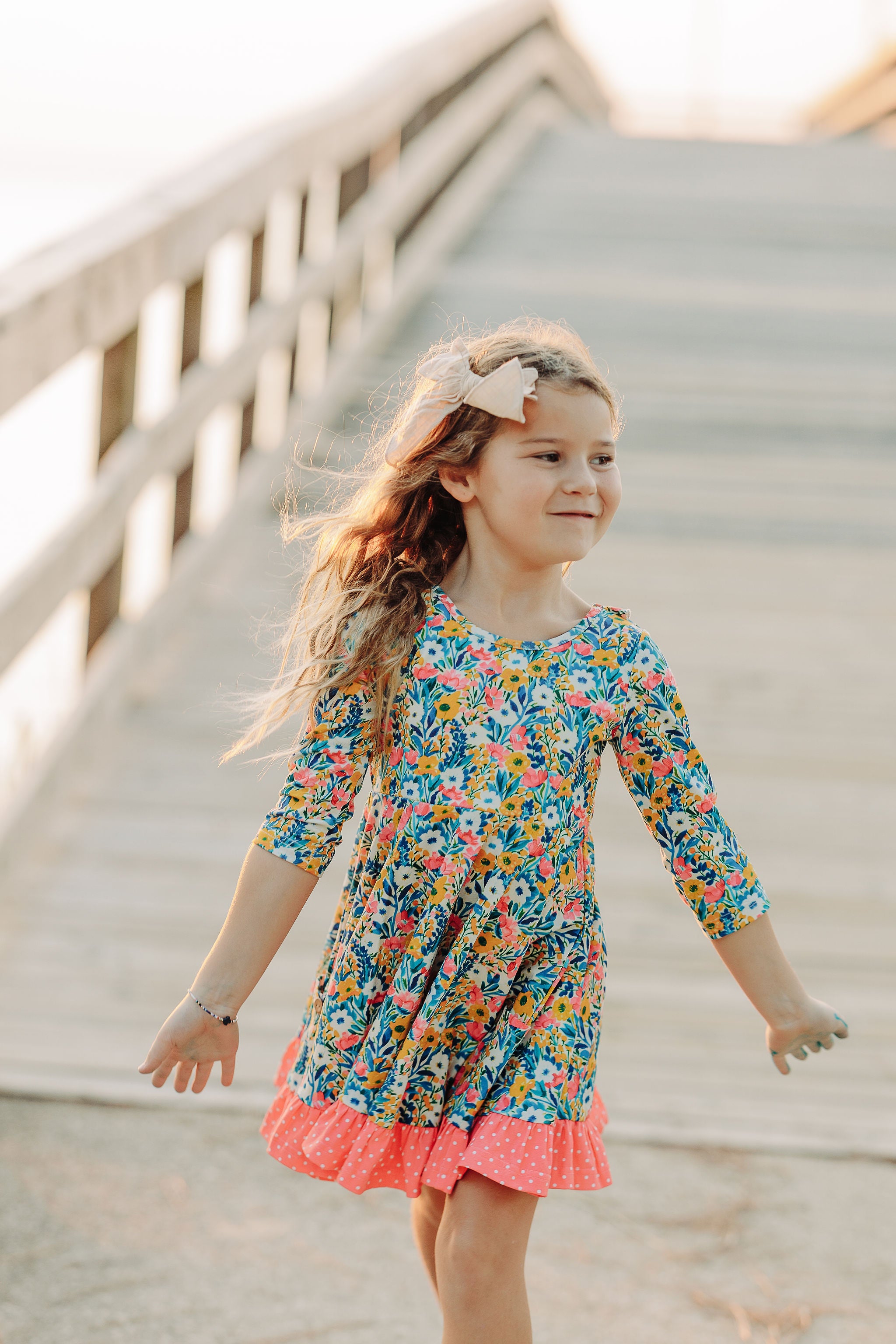 Elara Knit Dress - Whimsical Wildflowers