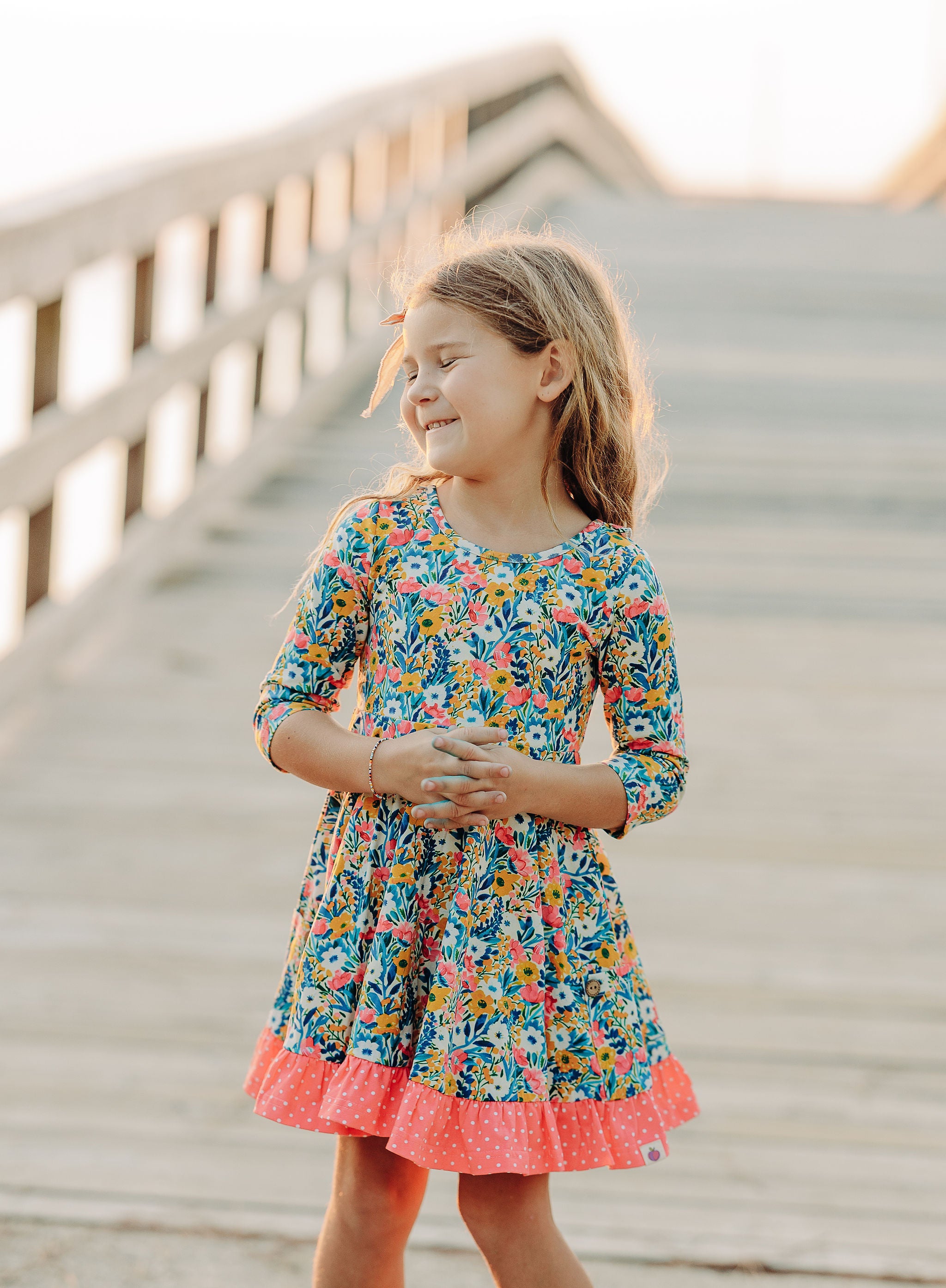 Elara Knit Dress - Whimsical Wildflowers