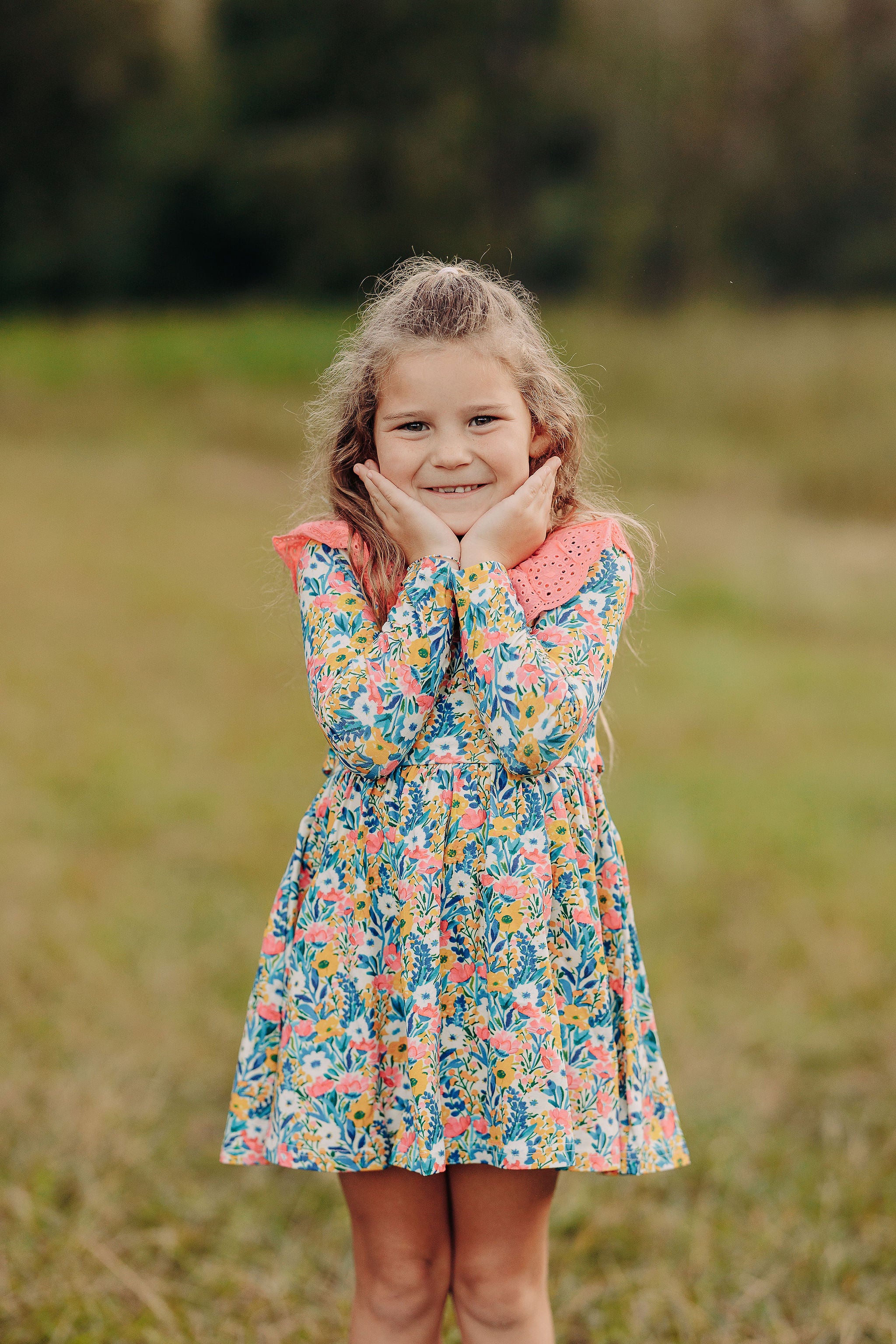 Penelope Knit Dress - Whimsical Wildflowers