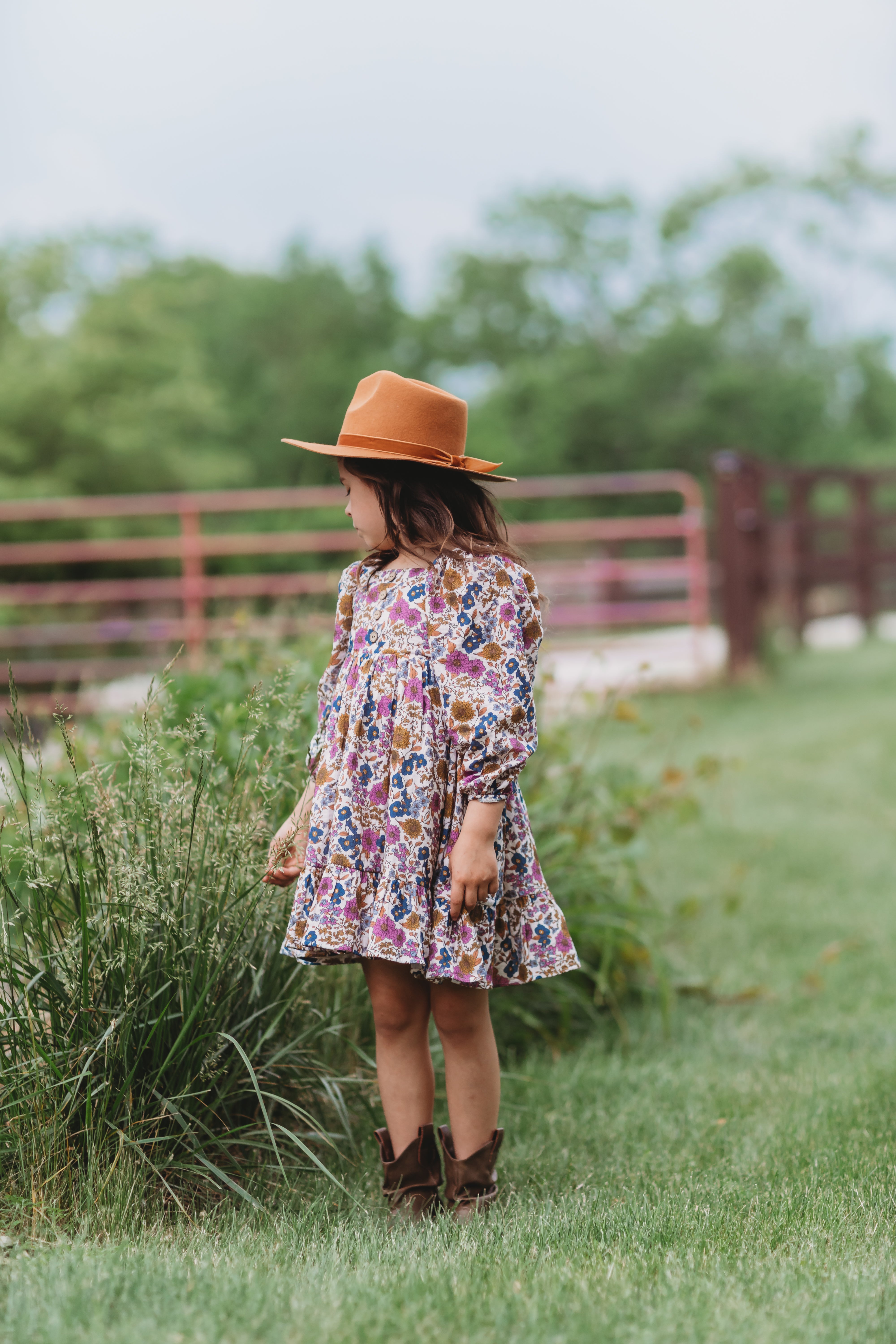 Puff Sleeve Gauze Dress - Violet Fields